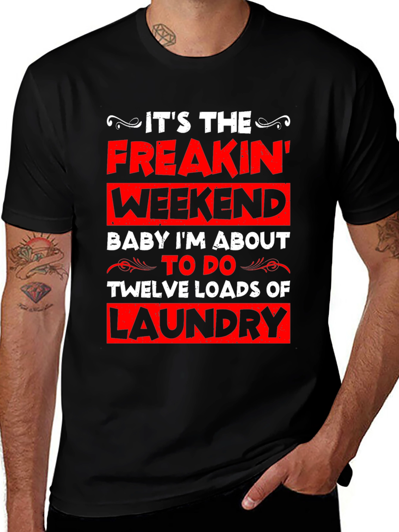 Funny Laundry Weekend Graphic Tee