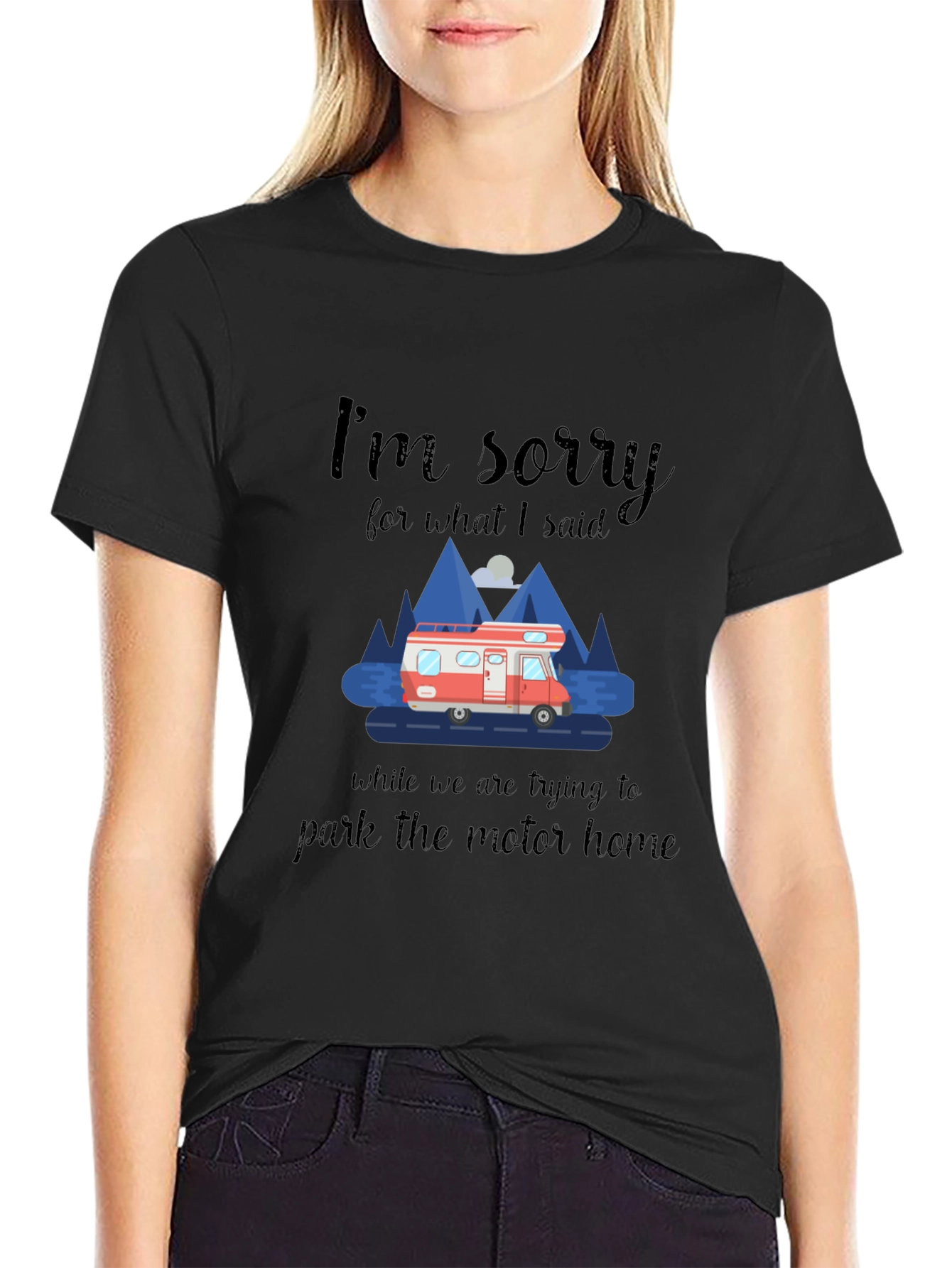 Funny Camping T-Shirt - Motorhome Parking Apology