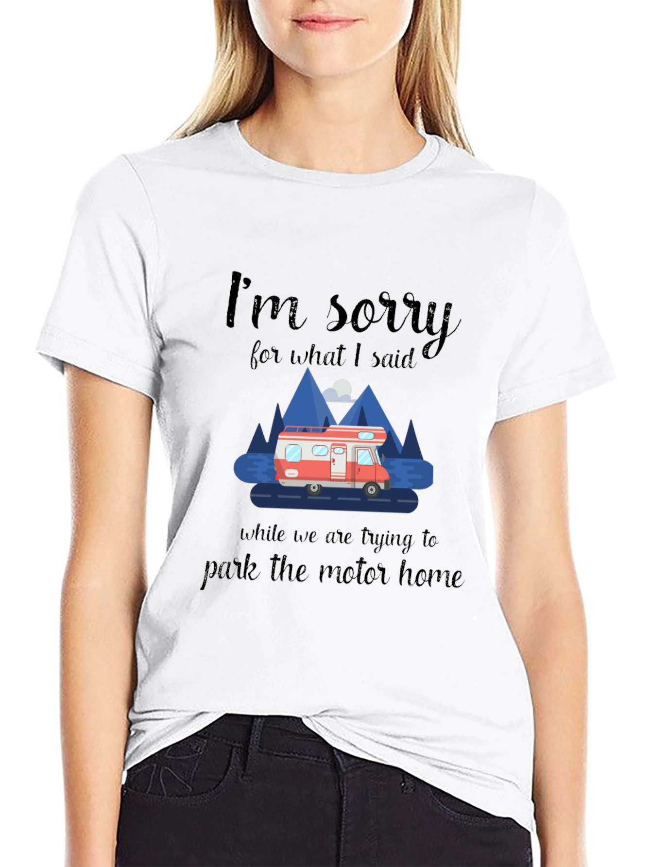 Funny Camping T-Shirt - Motorhome Parking Apology