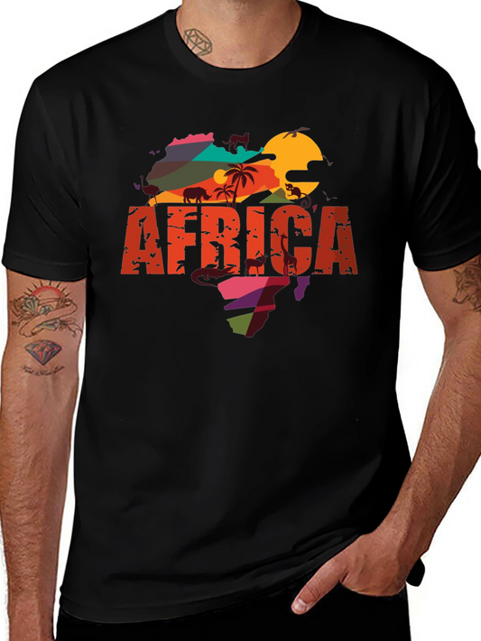 Africa Graphic Tee - Mens Black T-Shirt