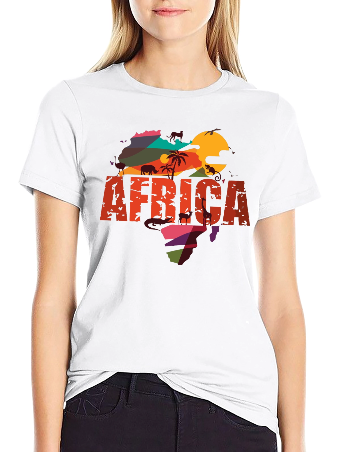 Africa Graphic Tee - Mens Black T-Shirt