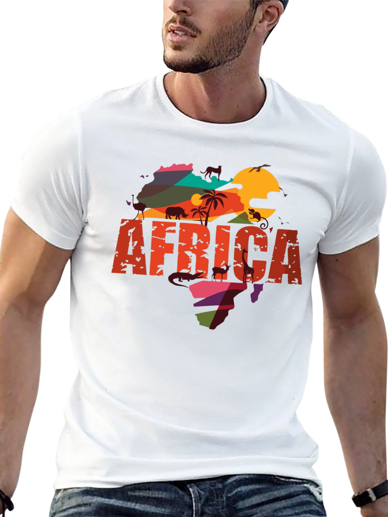 Africa Graphic Tee - Mens Black T-Shirt
