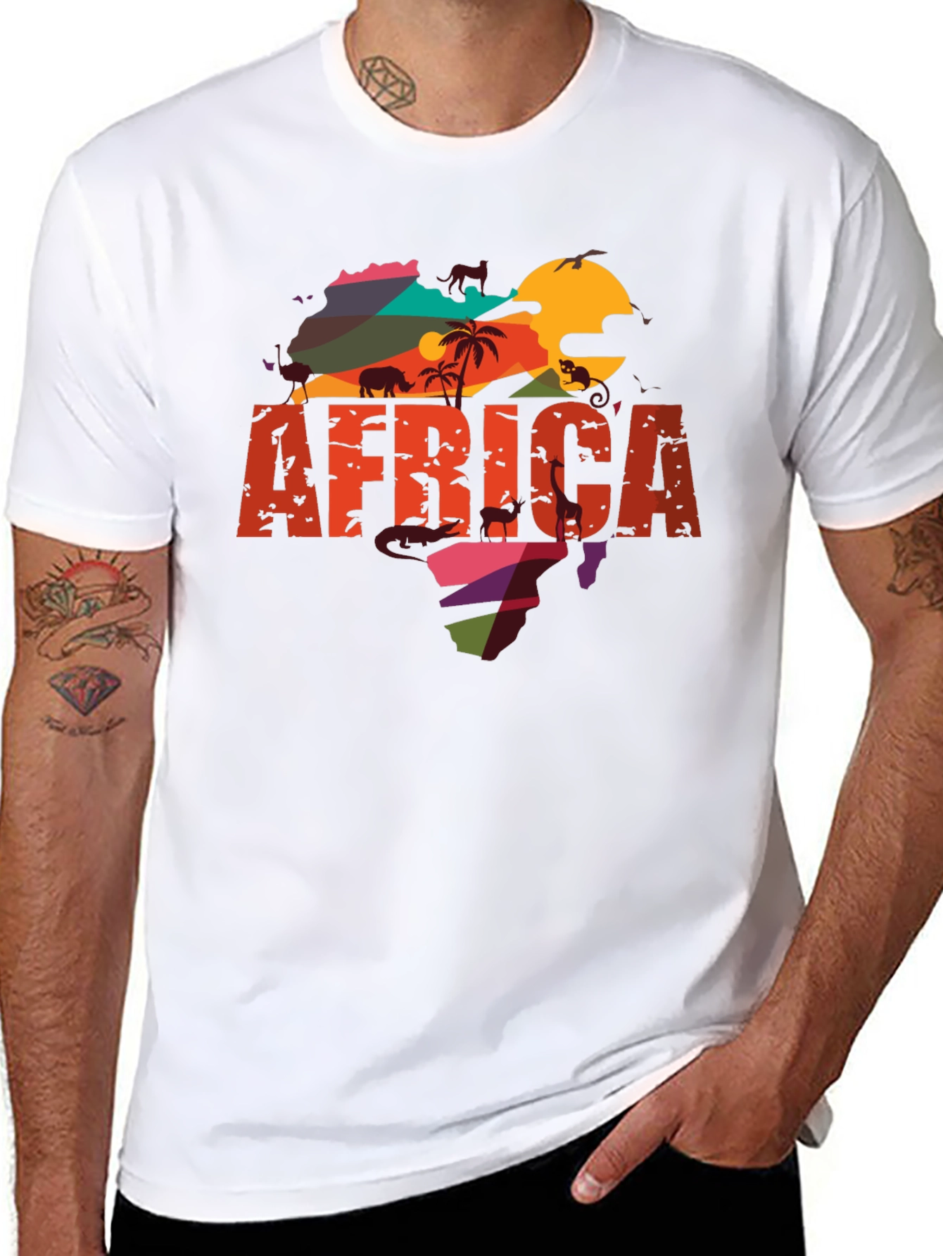 Africa Graphic Tee - Mens Black T-Shirt