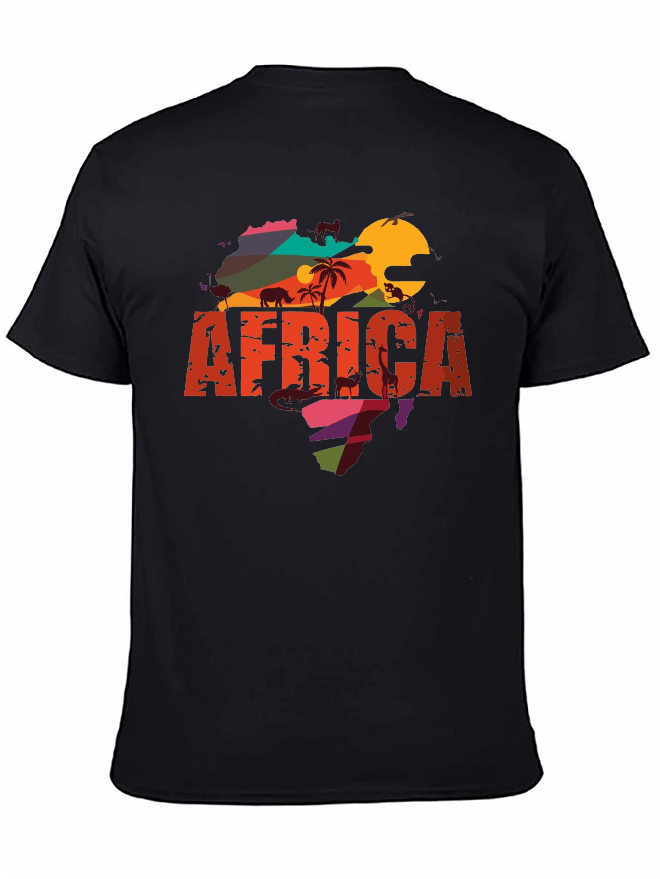 Africa Graphic Tee - Mens Black T-Shirt