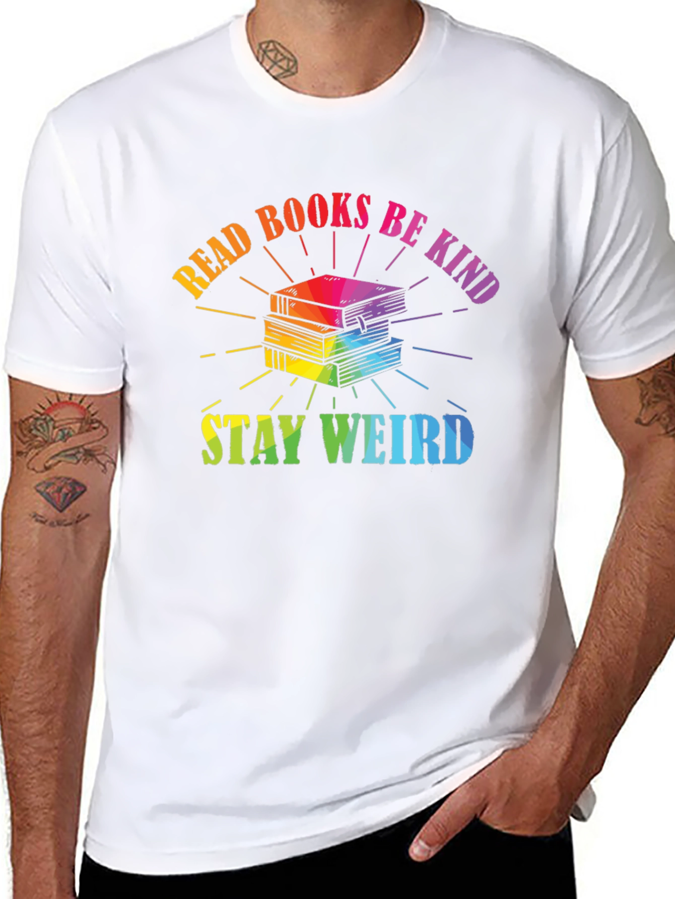 Read Books Be Kind Stay Weird T-Shirt