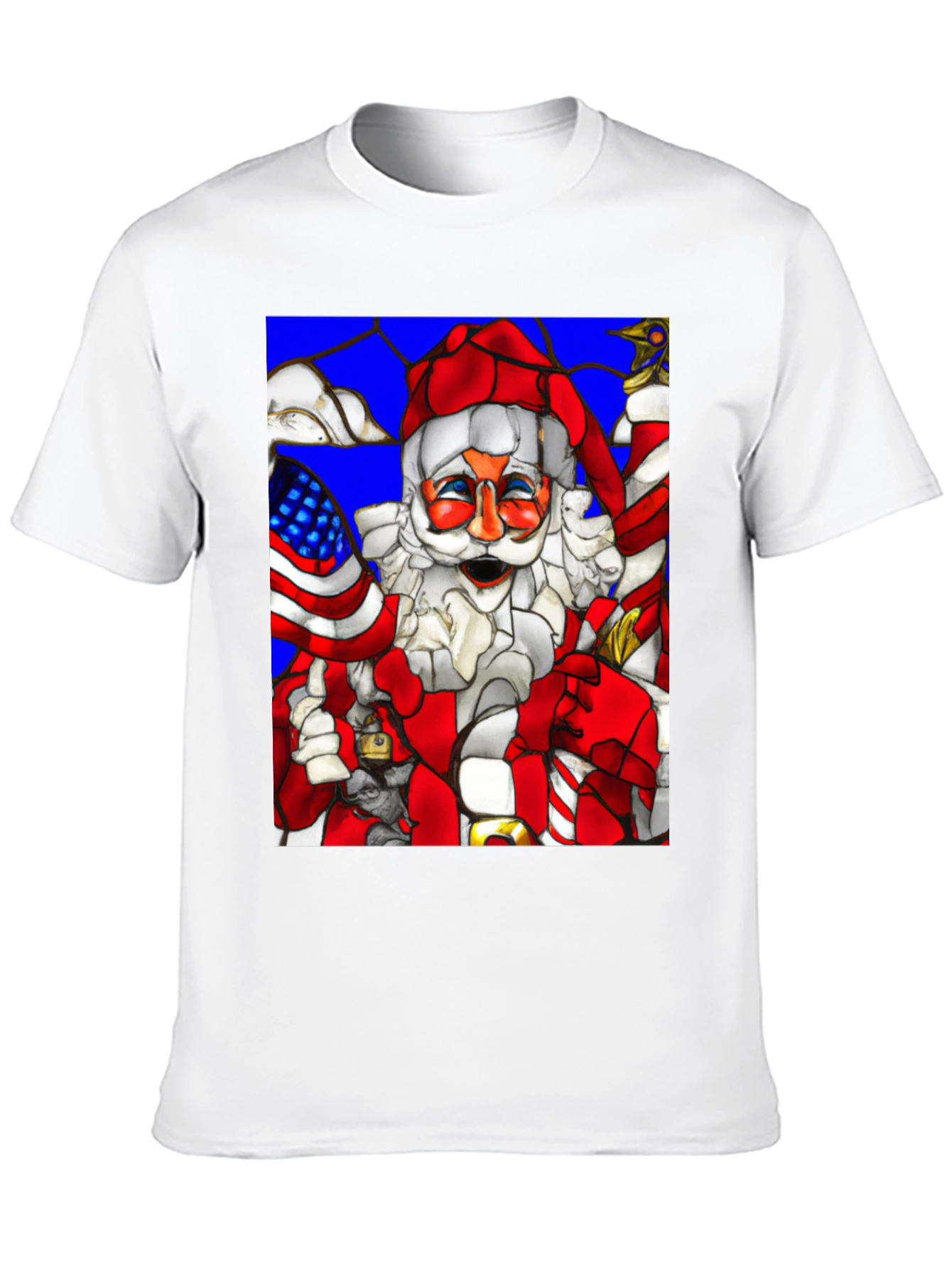 Festive Santa T-Shirt: American Holiday Cheer