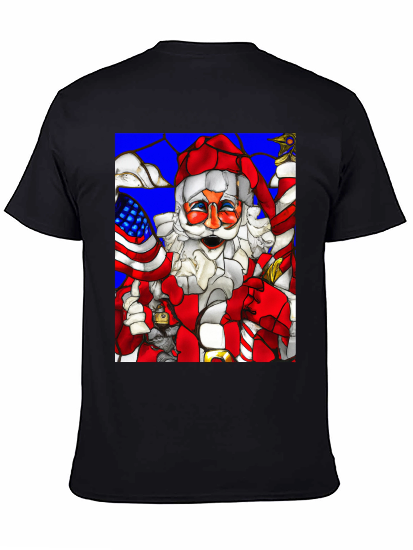 Festive Santa T-Shirt: American Holiday Cheer