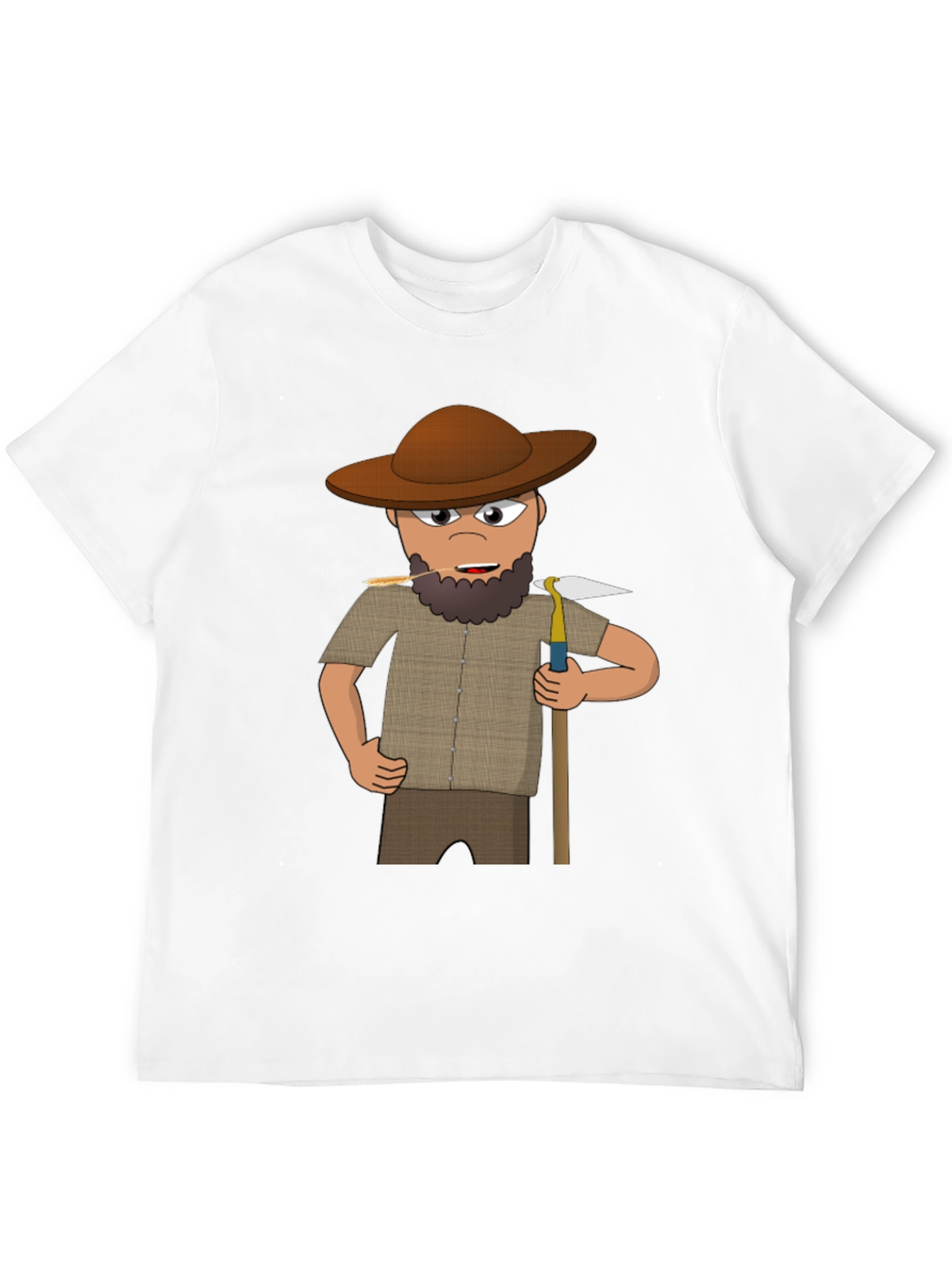Cartoon Prospector Graphic T-Shirt - Black