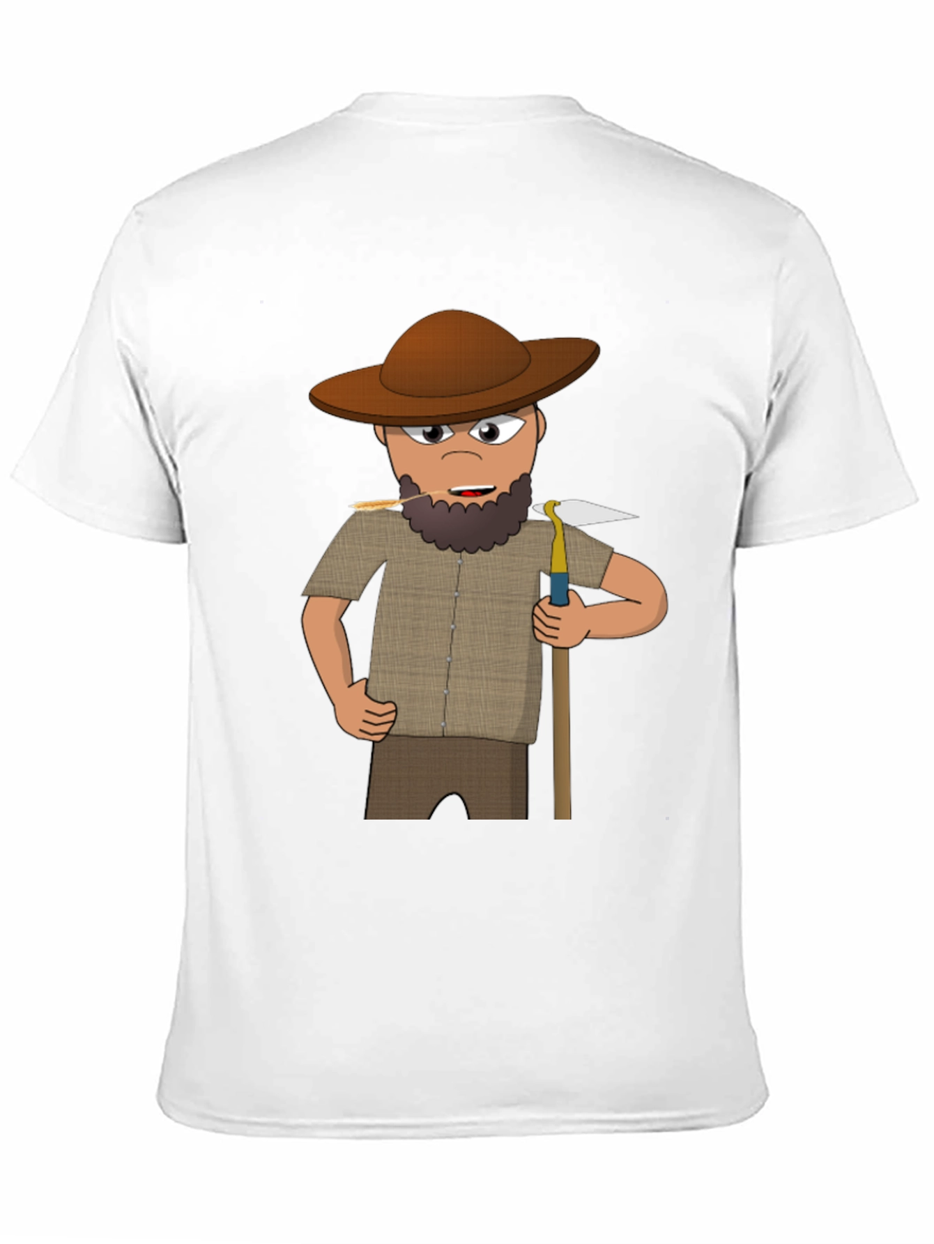 Cartoon Prospector Graphic T-Shirt - Black