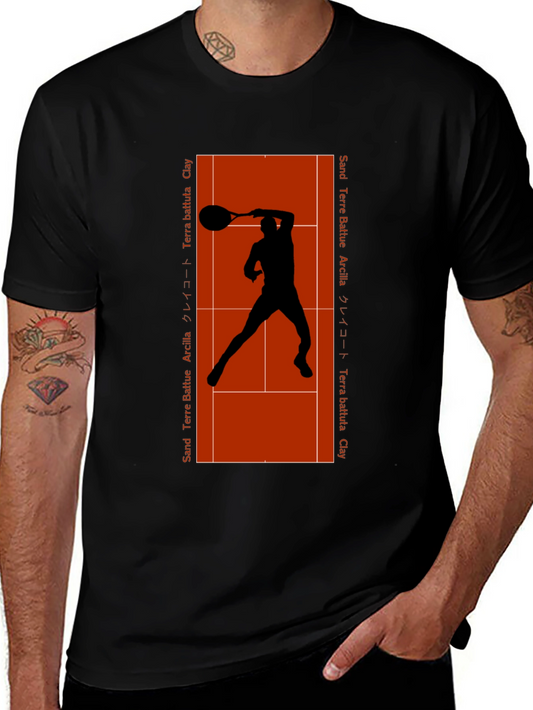 Clay Court Tennis Player Graphic T-Shirt
