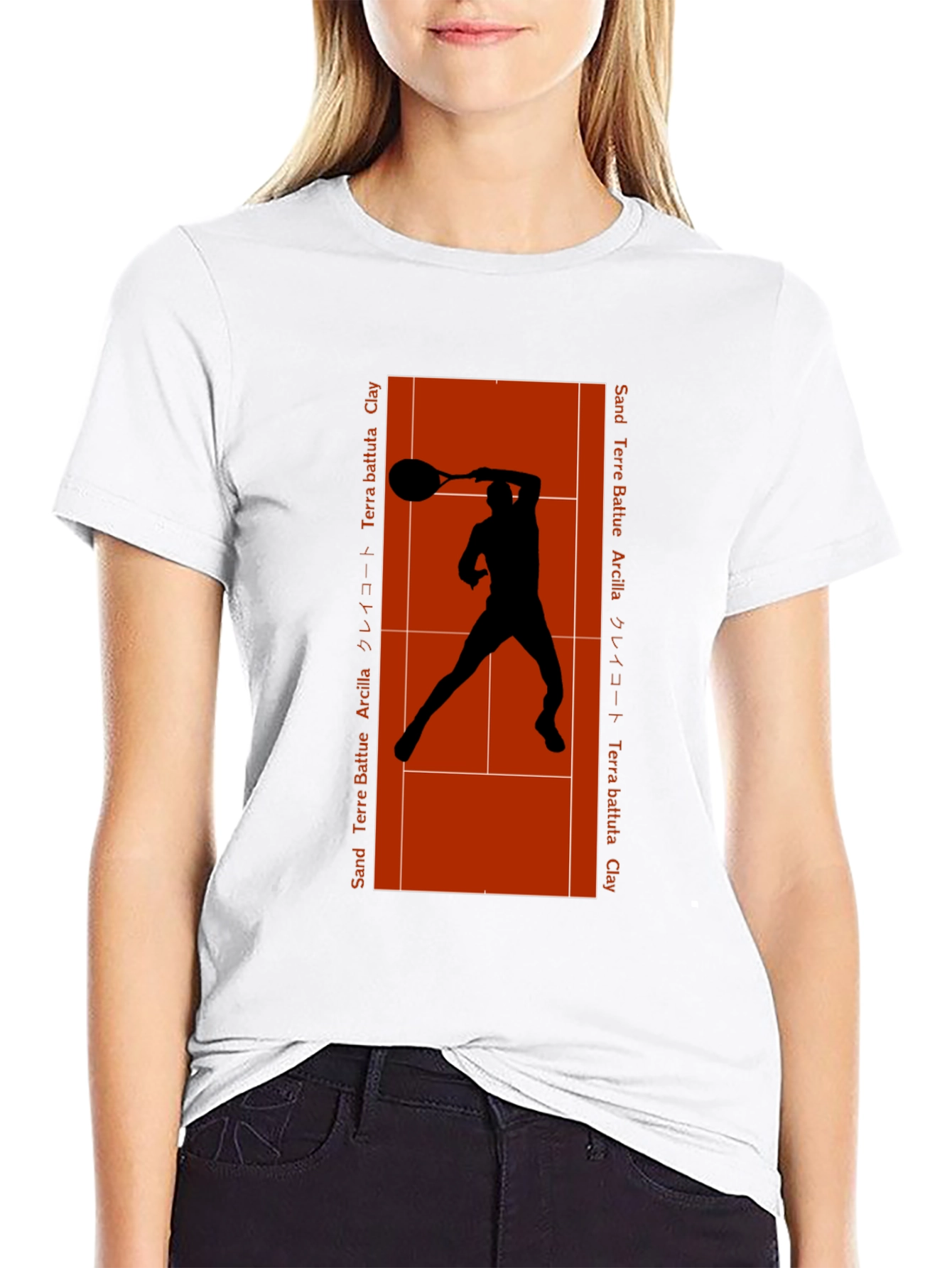 Clay Court Tennis Player Graphic T-Shirt