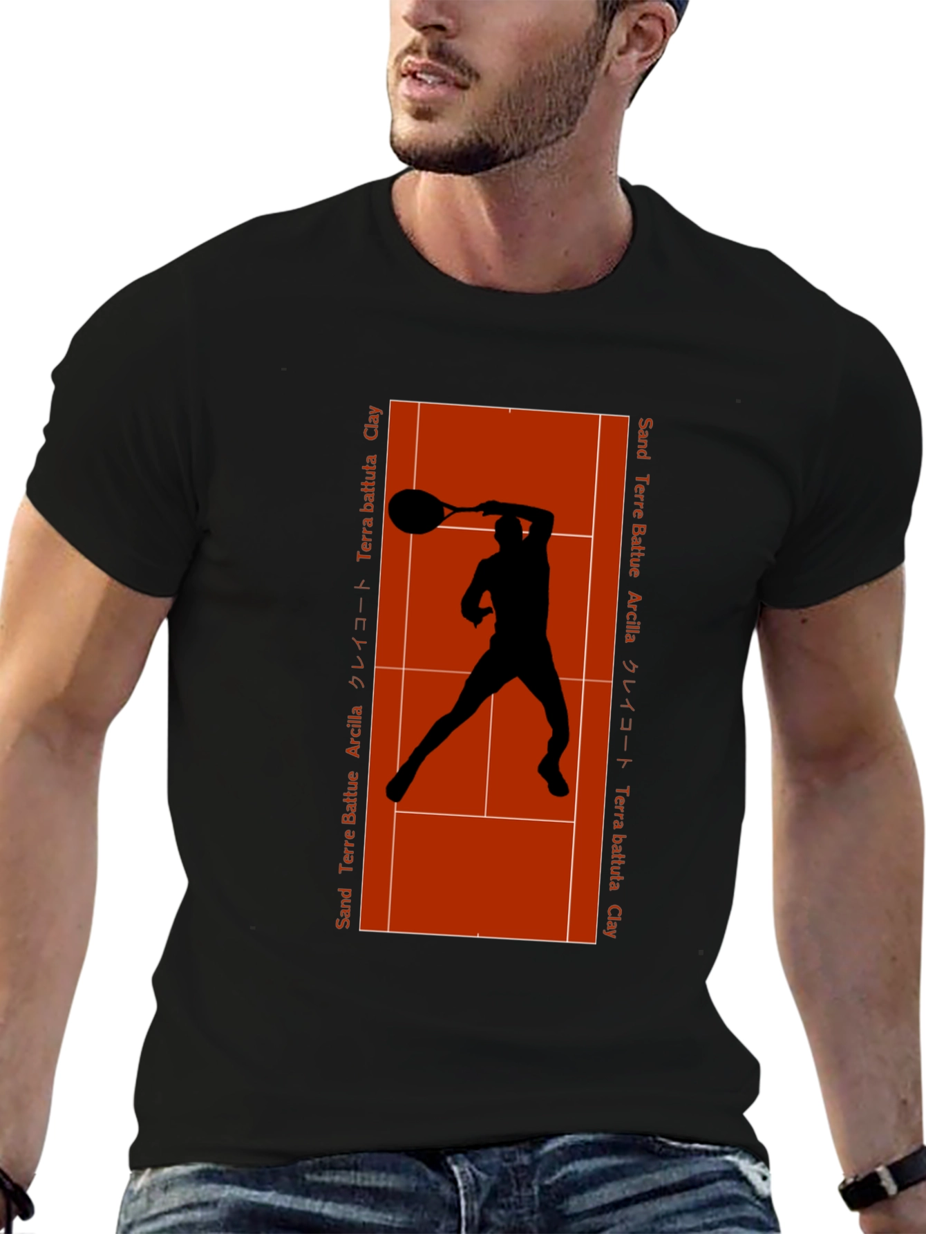 Clay Court Tennis Player Graphic T-Shirt