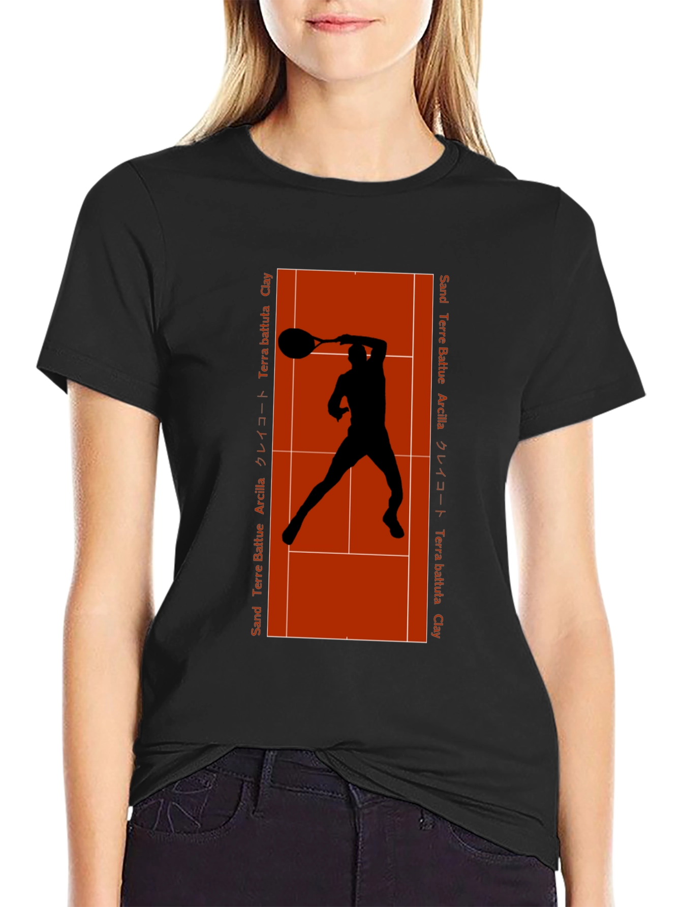 Clay Court Tennis Player Graphic T-Shirt