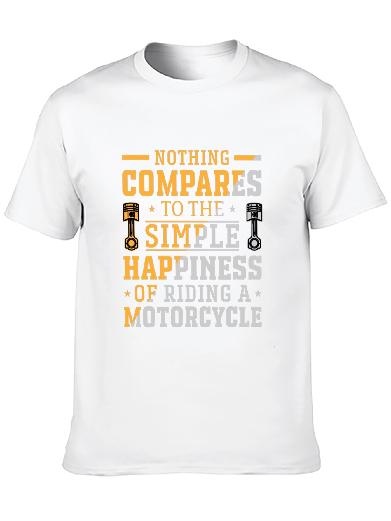 Motorcycle Riding Happiness Black T-Shirt