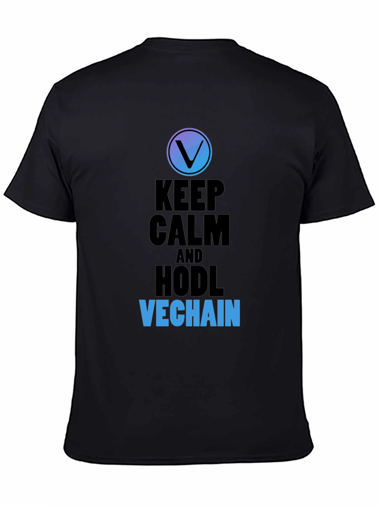 Keep Calm and HODL VeChain Black T-Shirt