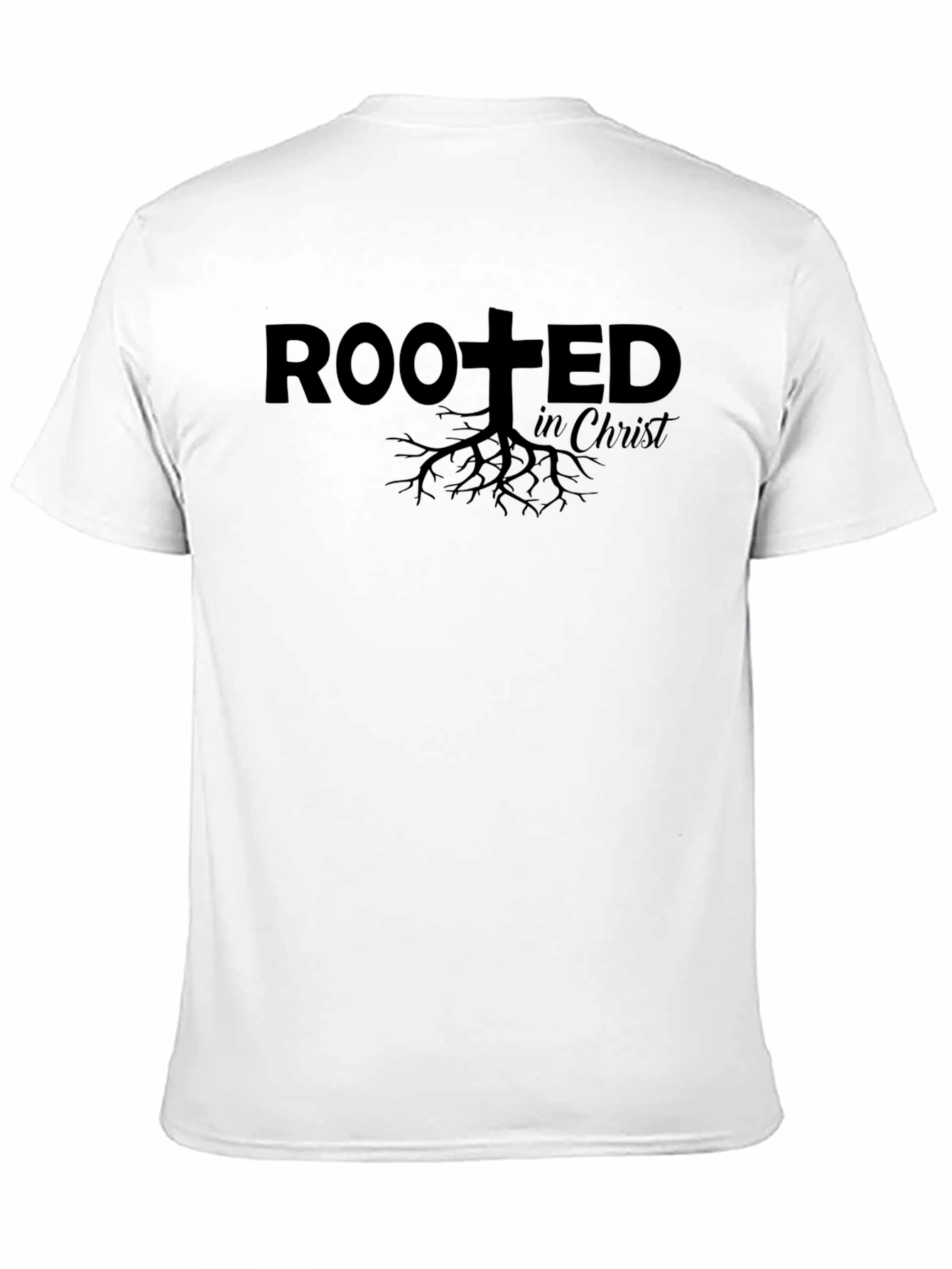 Rooted in Christ Graphic Tee - Unisex Black T-Shirt