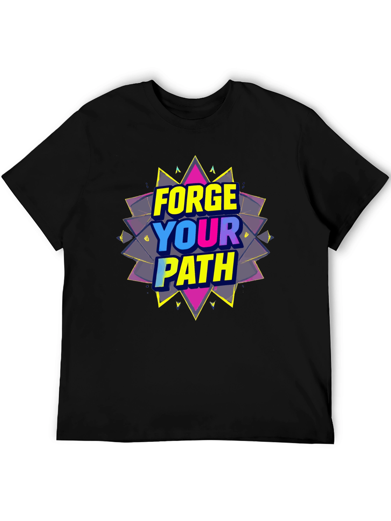 Forge Your Path Black Graphic T-Shirt