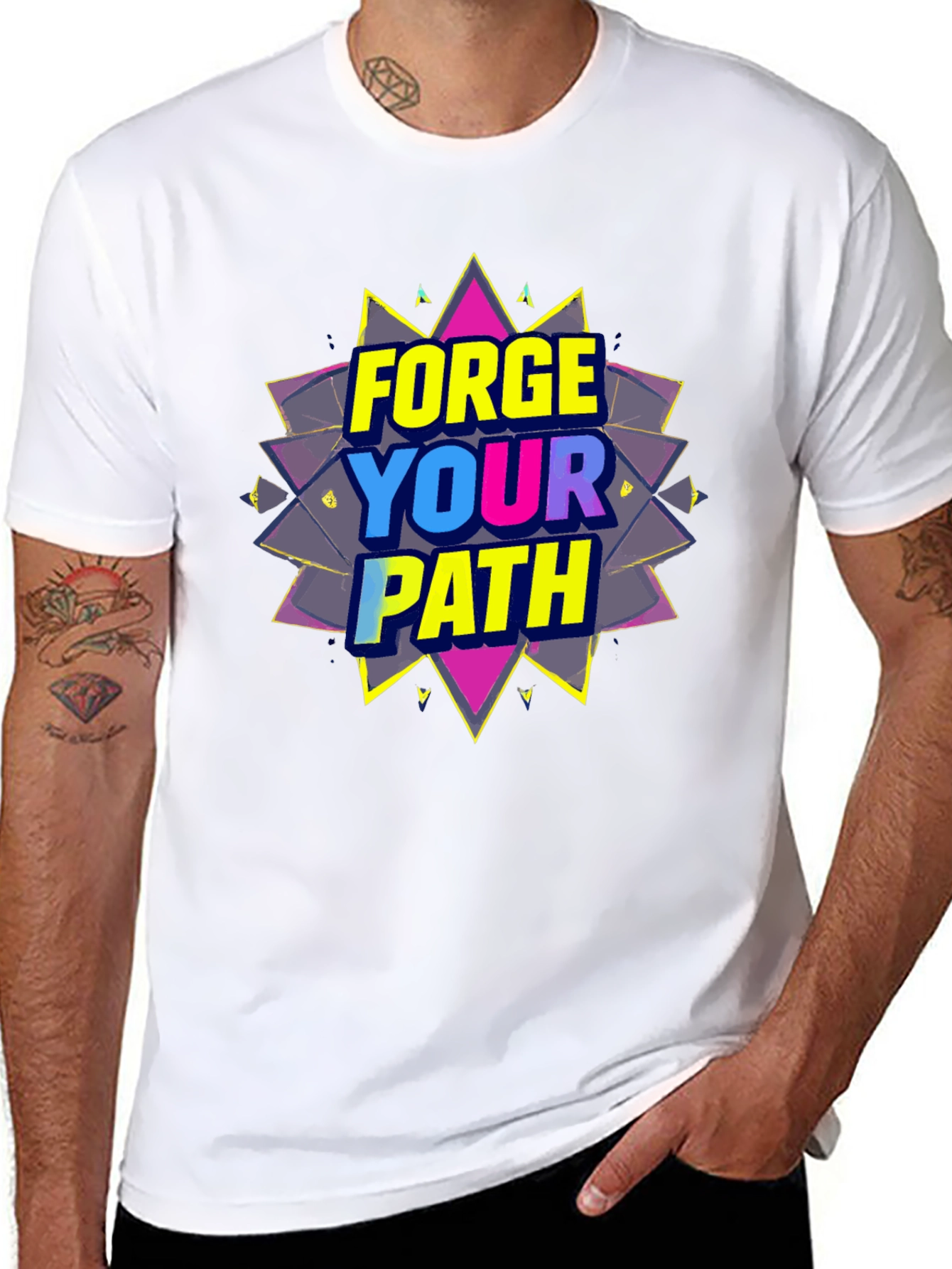 Forge Your Path Black Graphic T-Shirt