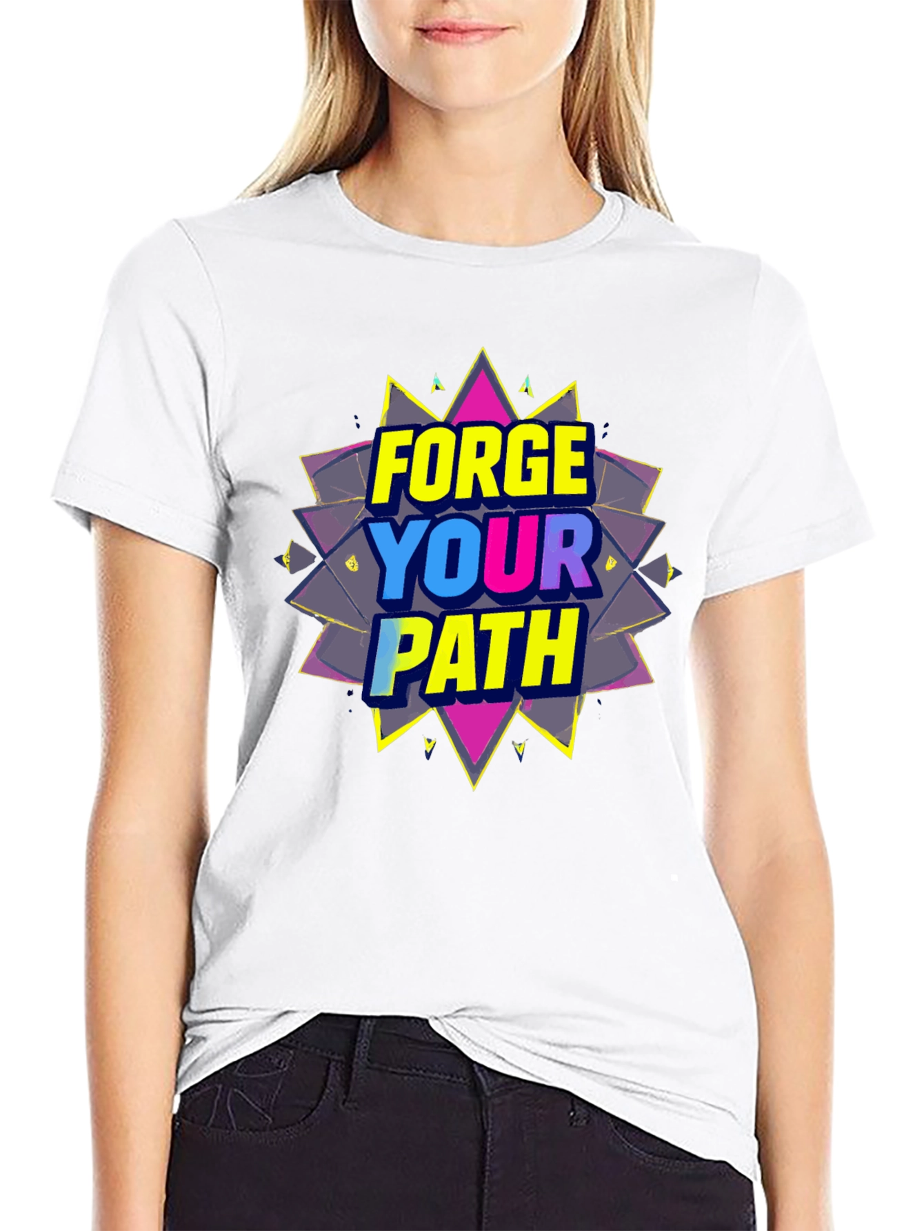 Forge Your Path Black Graphic T-Shirt
