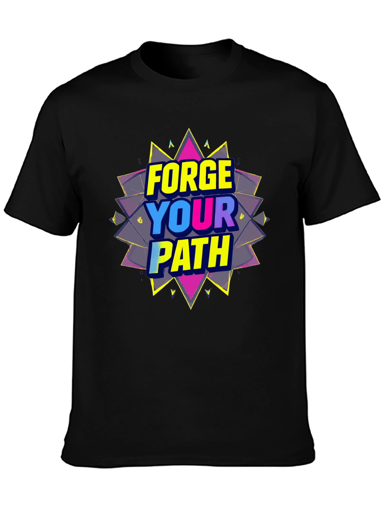 Forge Your Path Black Graphic T-Shirt