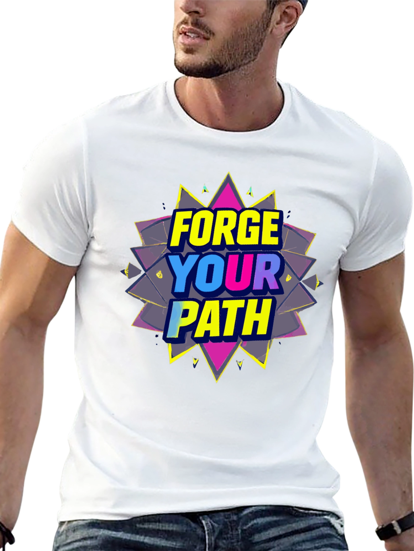Forge Your Path Black Graphic T-Shirt