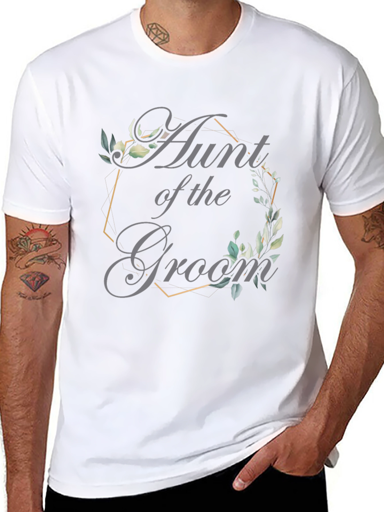 Aunt of the Groom T-Shirt - Elegant Wedding Apparel