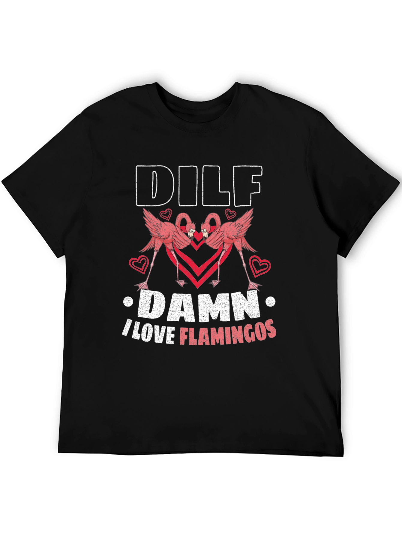 DILF Damn I Love Flamingos Graphic Tee