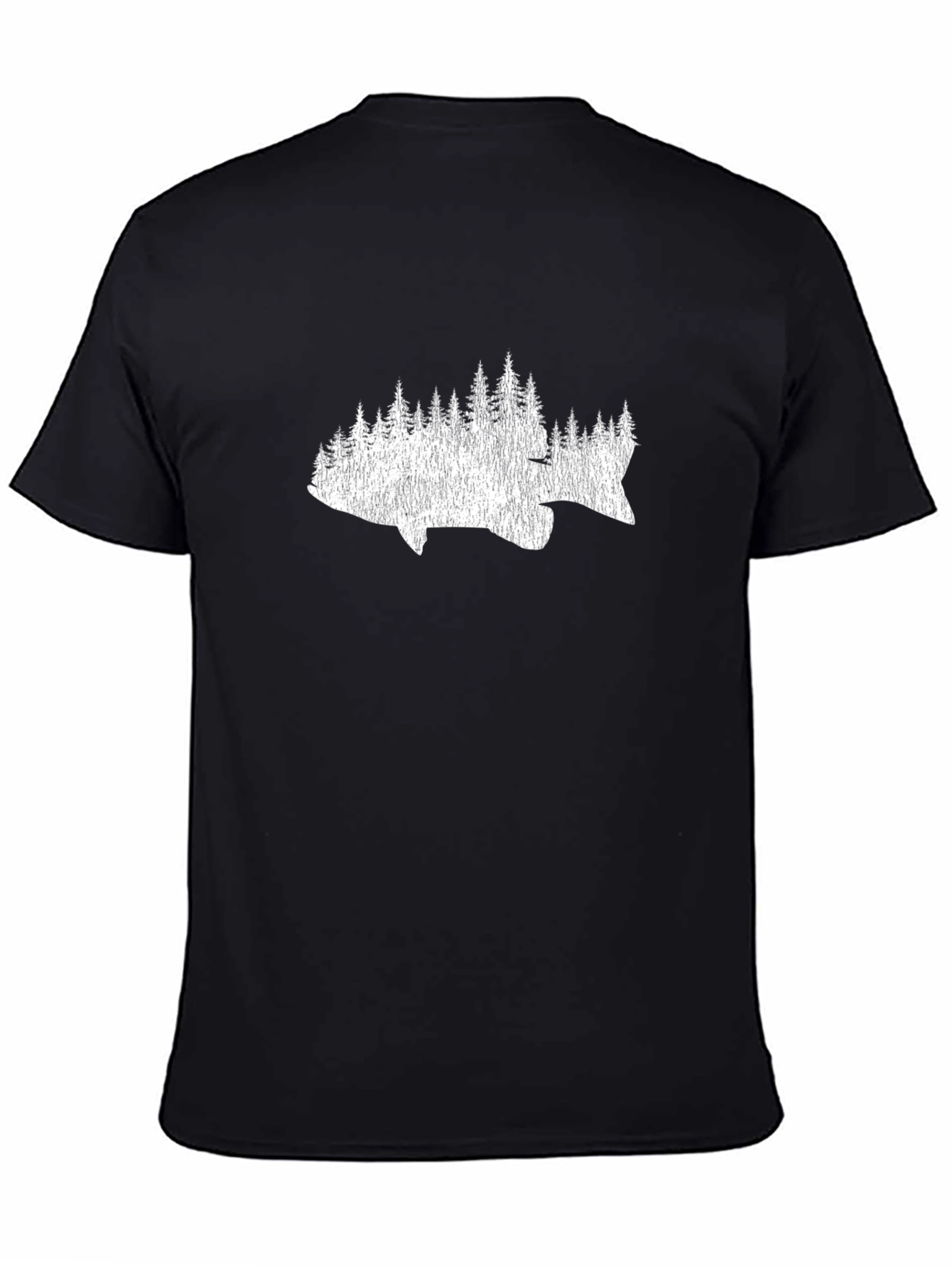 Fish & Trees Graphic Tee - Nature Inspired Print