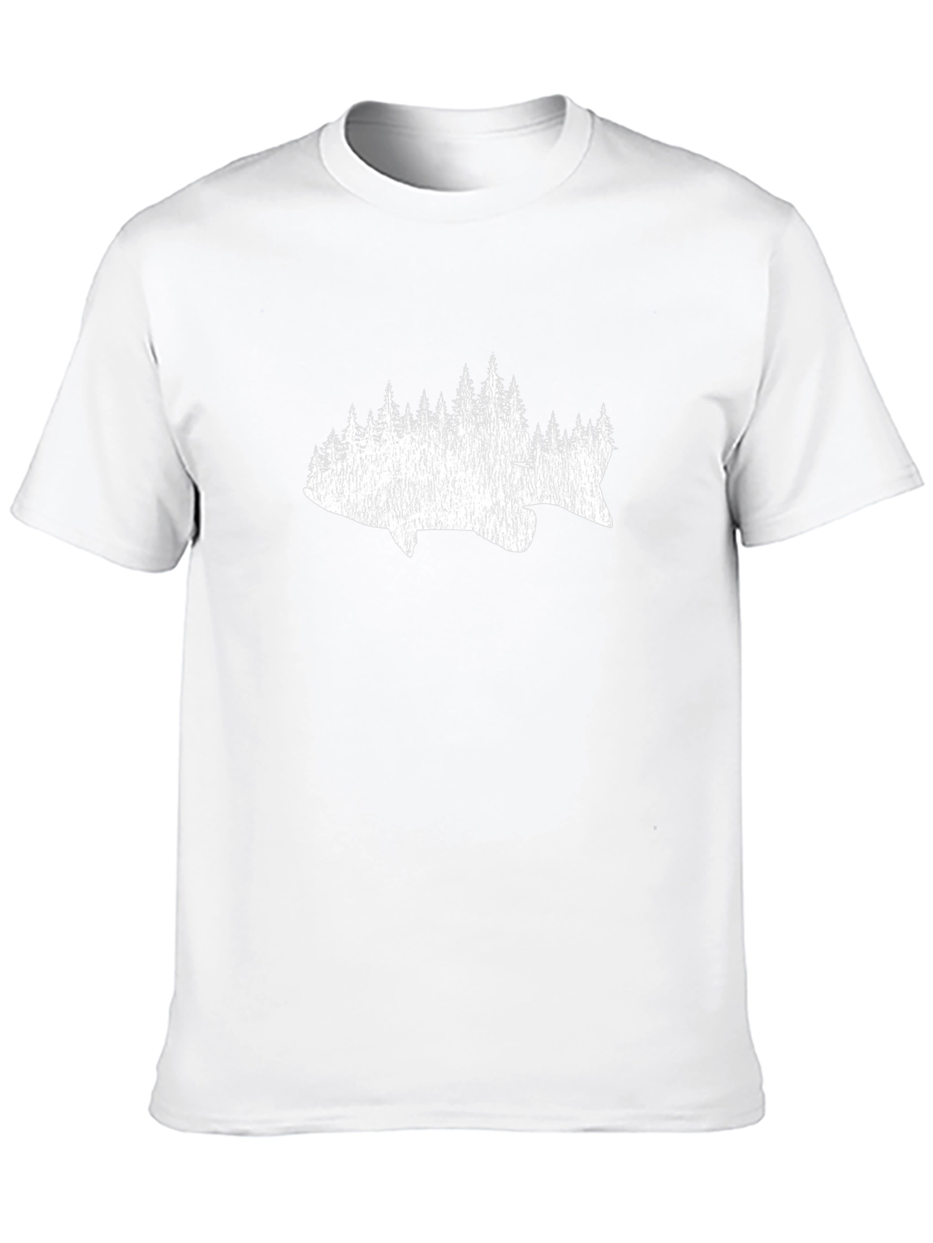 Fish & Trees Graphic Tee - Nature Inspired Print