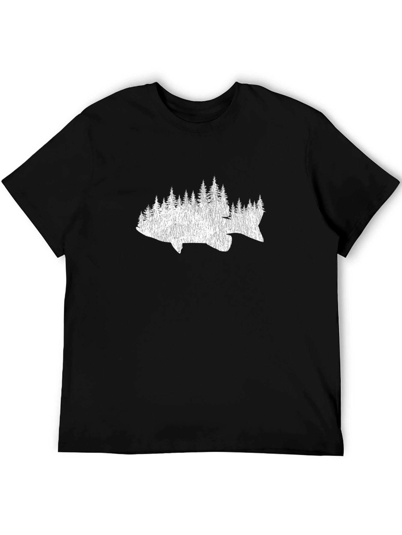 Fish & Trees Graphic Tee - Nature Inspired Print