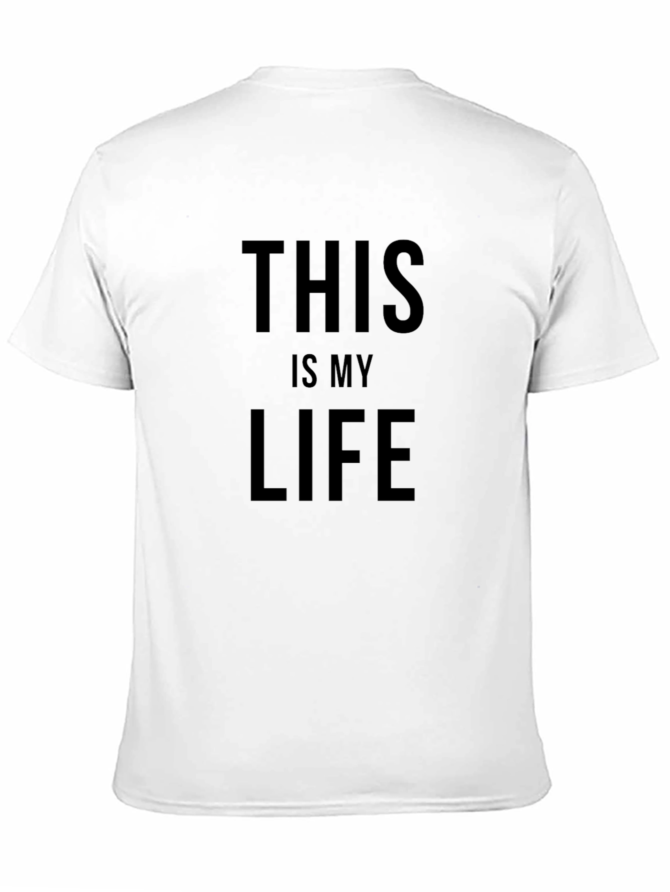 This Is My Life Slogan Graphic Tee - Black