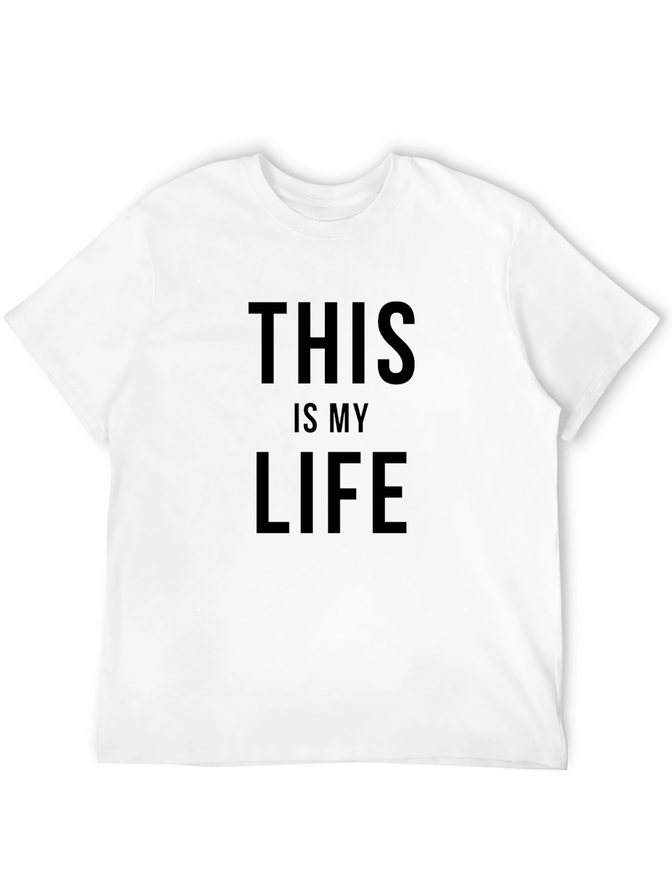 This Is My Life Slogan Graphic Tee - Black