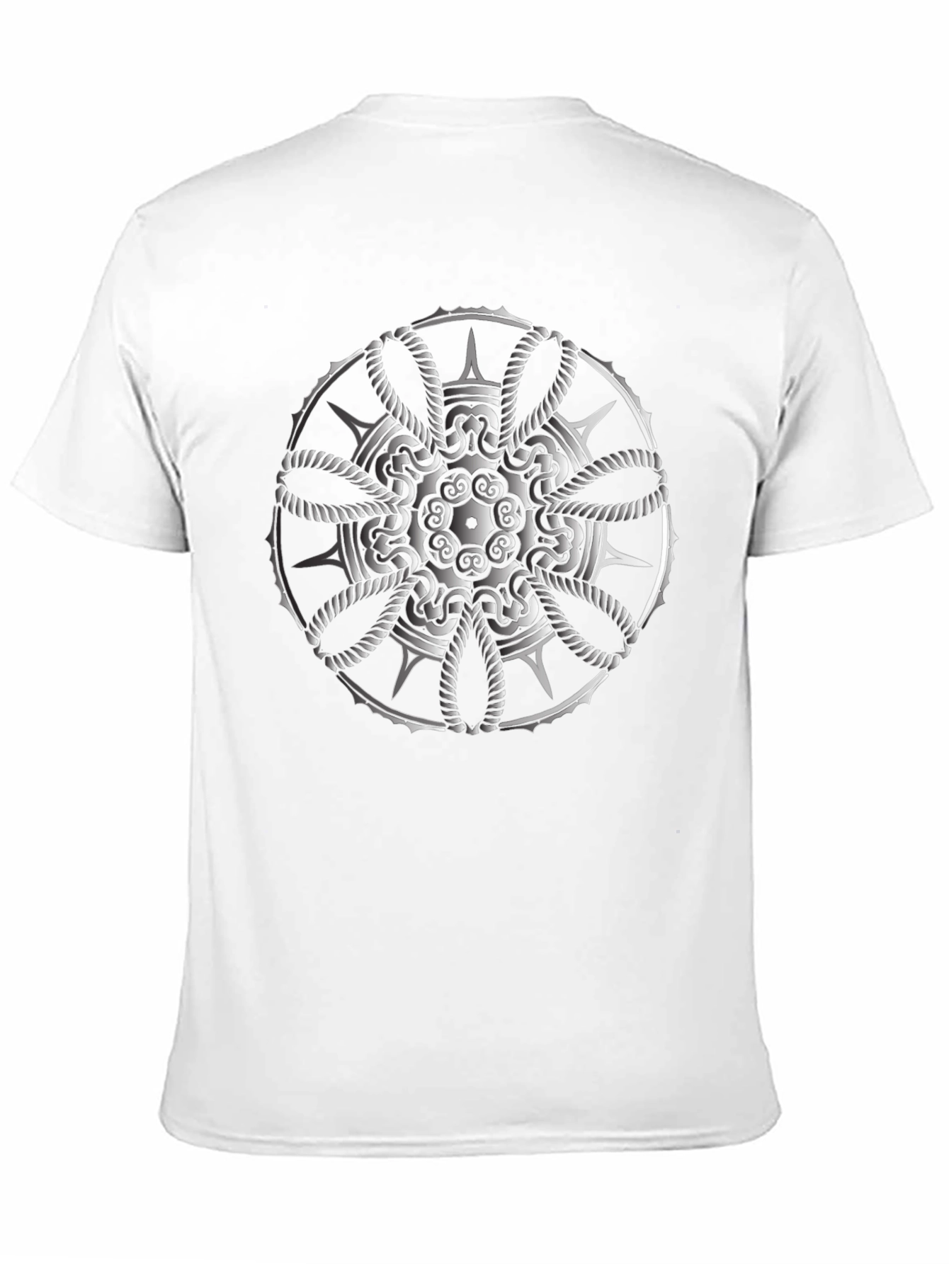 Mandala Graphic Print T-Shirt - Black