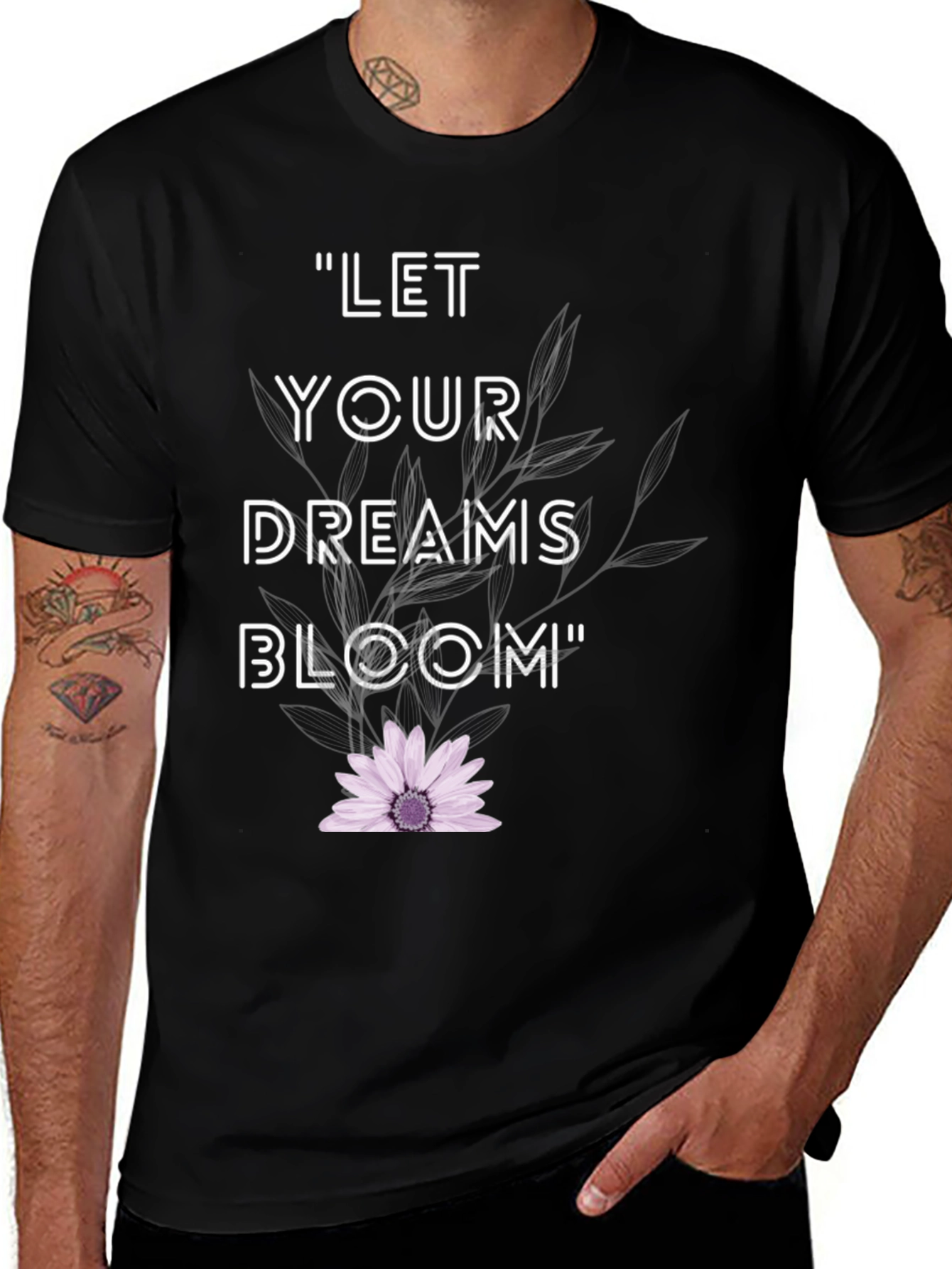 Dream Bloom Black T-Shirt