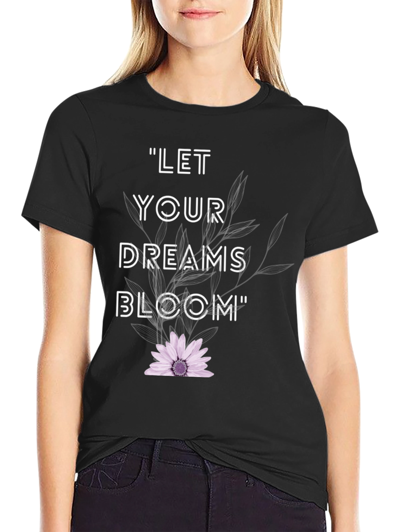 Dream Bloom Black T-Shirt