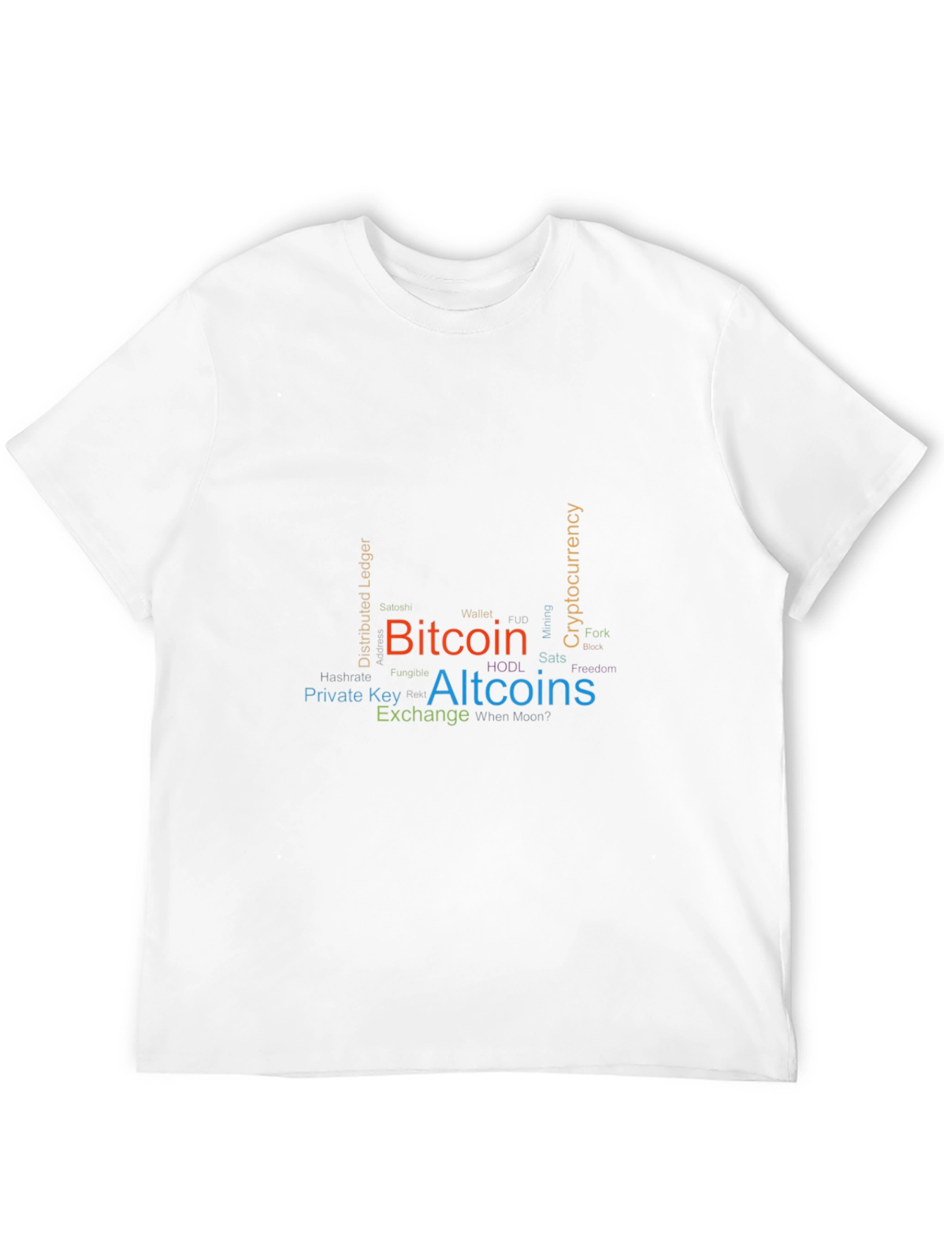 Bitcoin & Altcoins Word Cloud Graphic Tee