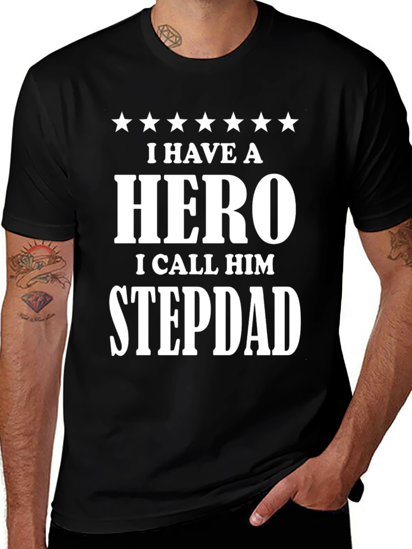 Hero Stepdad Graphic T-Shirt - Fathers Day Gift