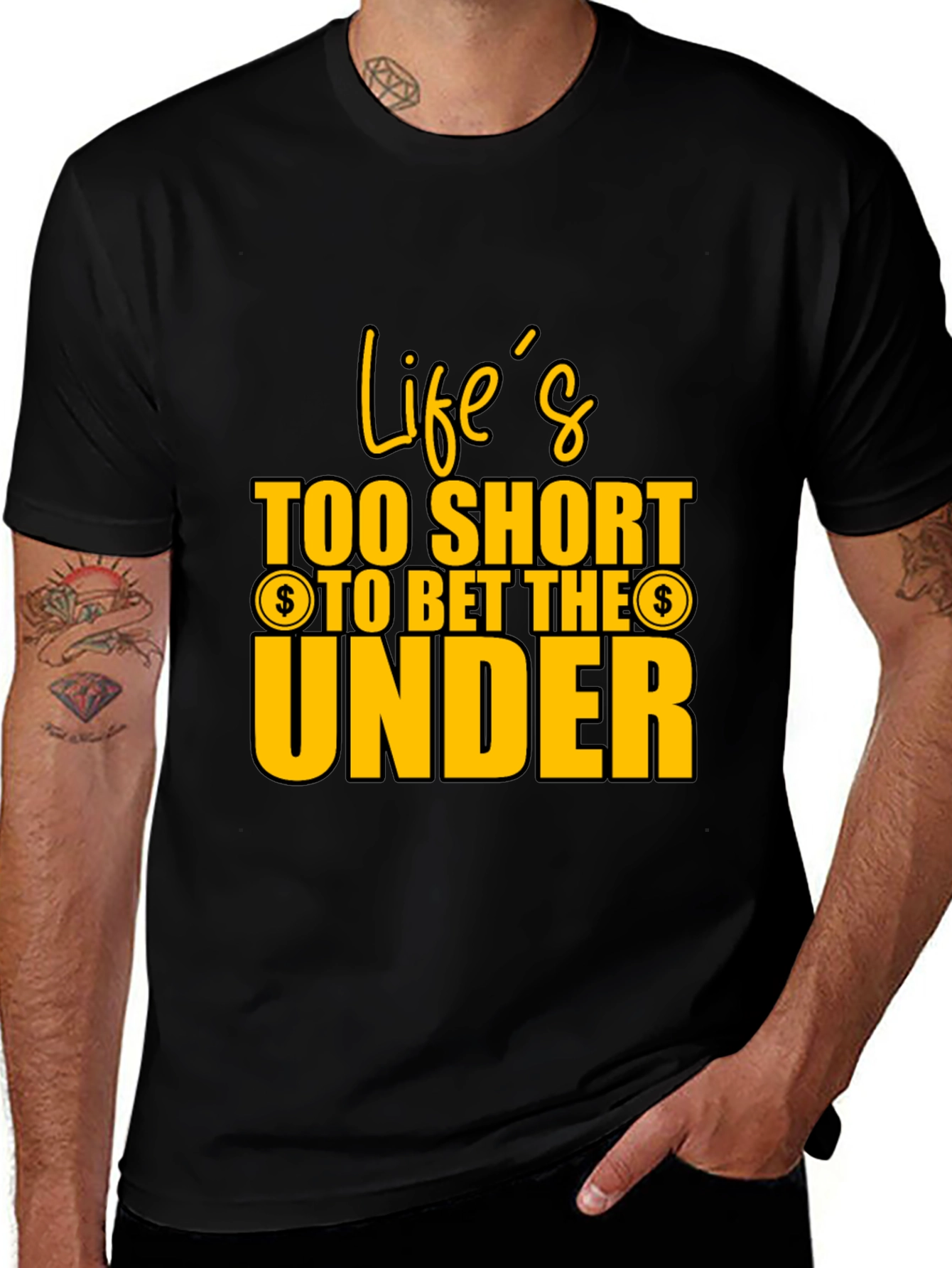 Lifes Too Short Black Graphic Tee