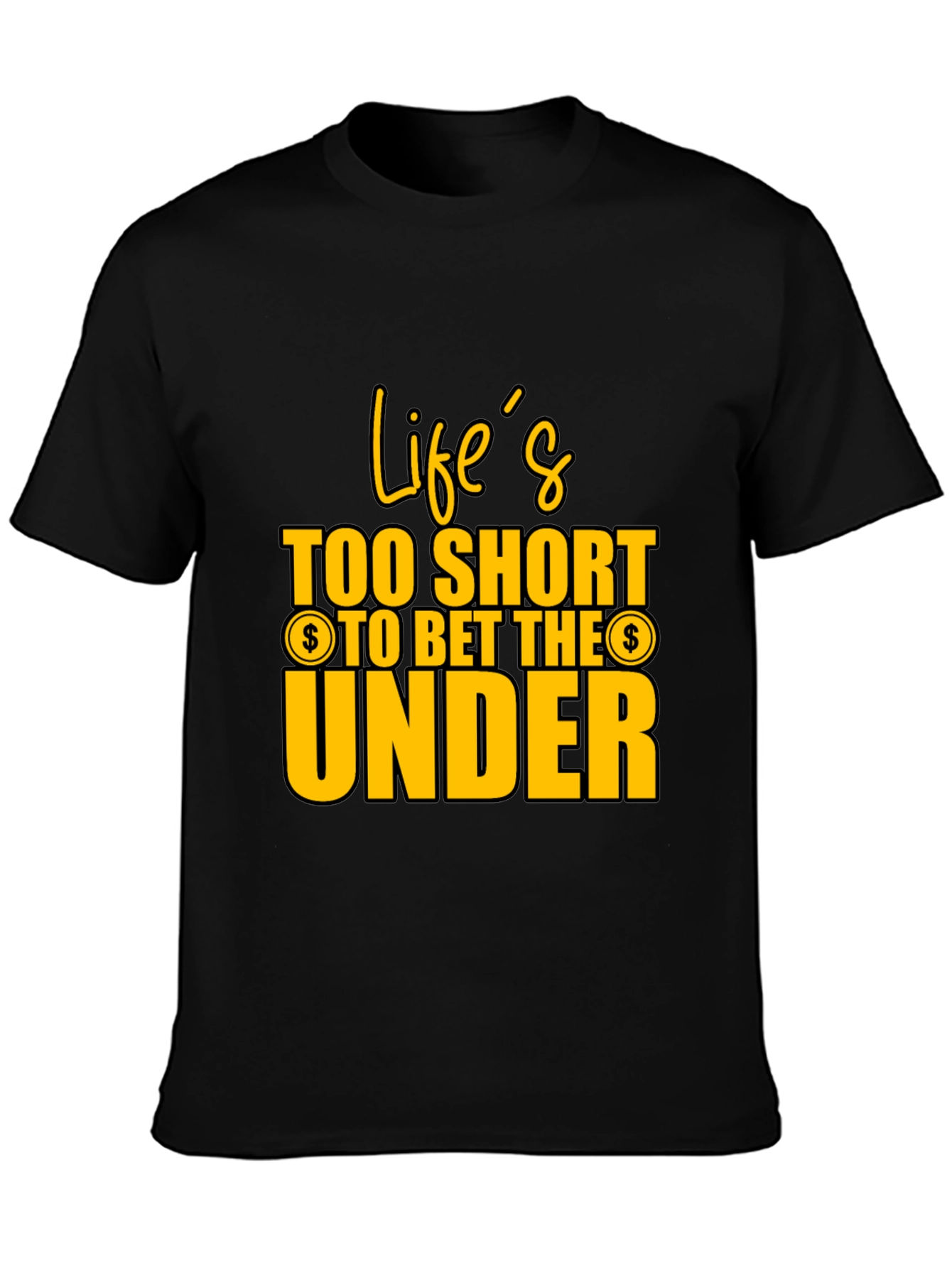 Lifes Too Short Black Graphic Tee