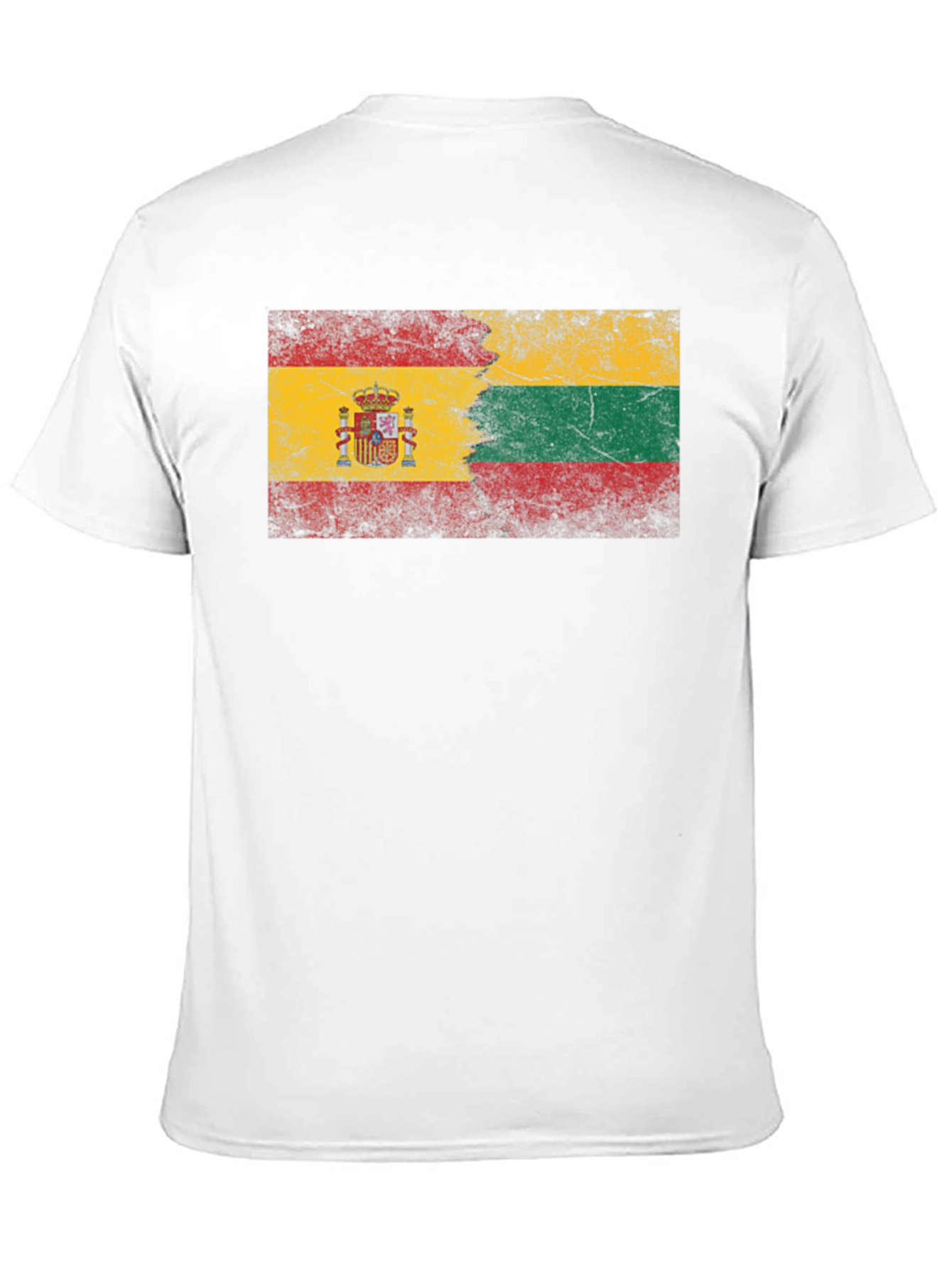 Spain Lithuania Flag Graphic T-Shirt