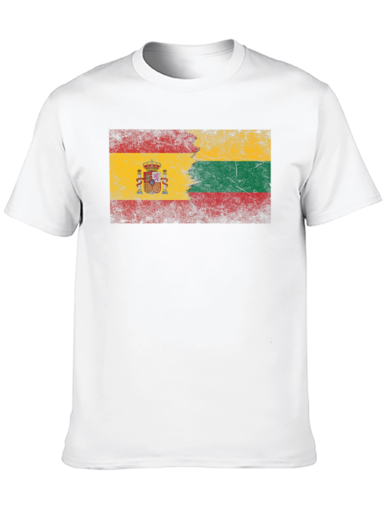 Spain Lithuania Flag Graphic T-Shirt