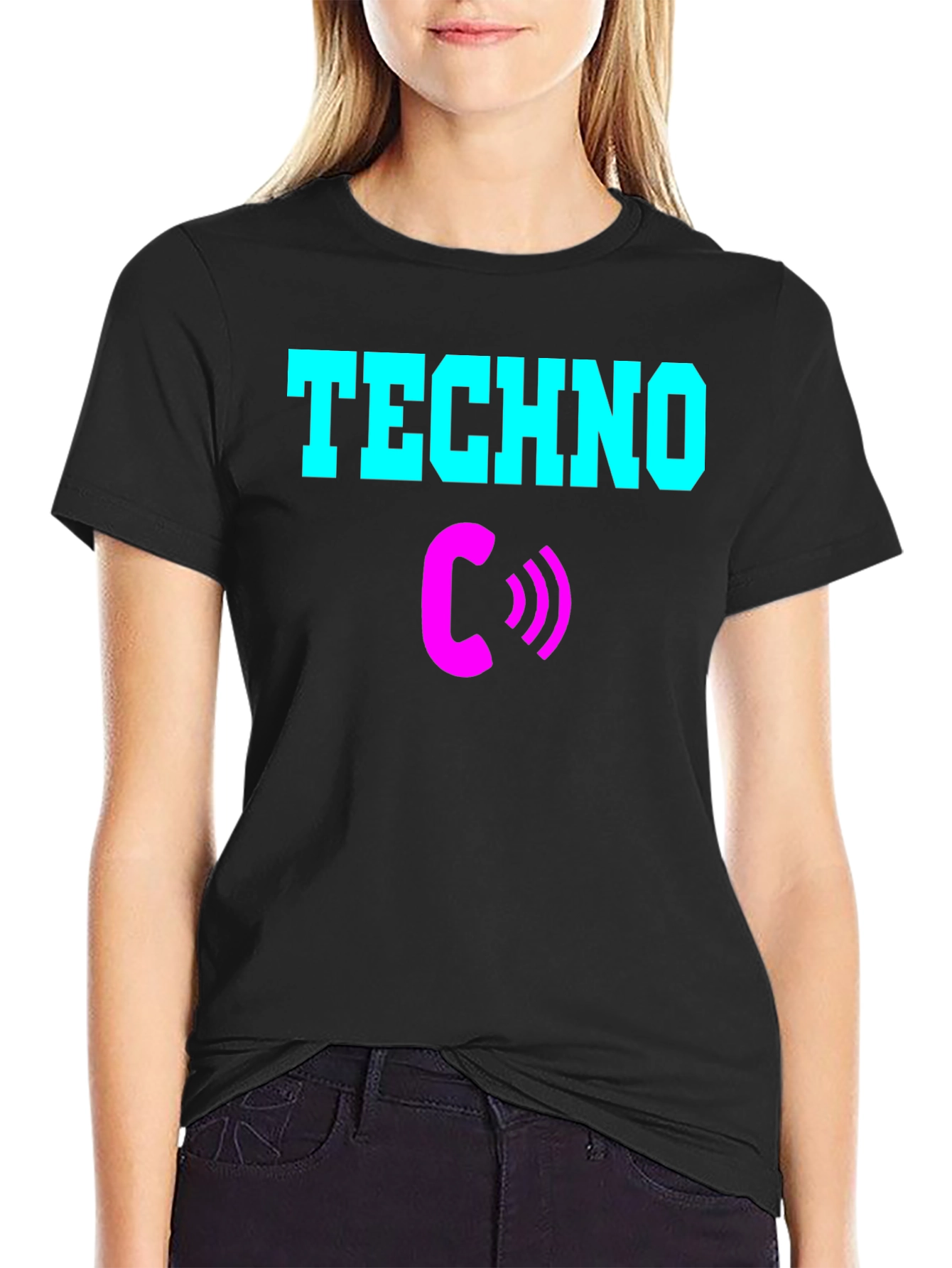 Techno Calling T-Shirt - Vibrant Graphic Tee
