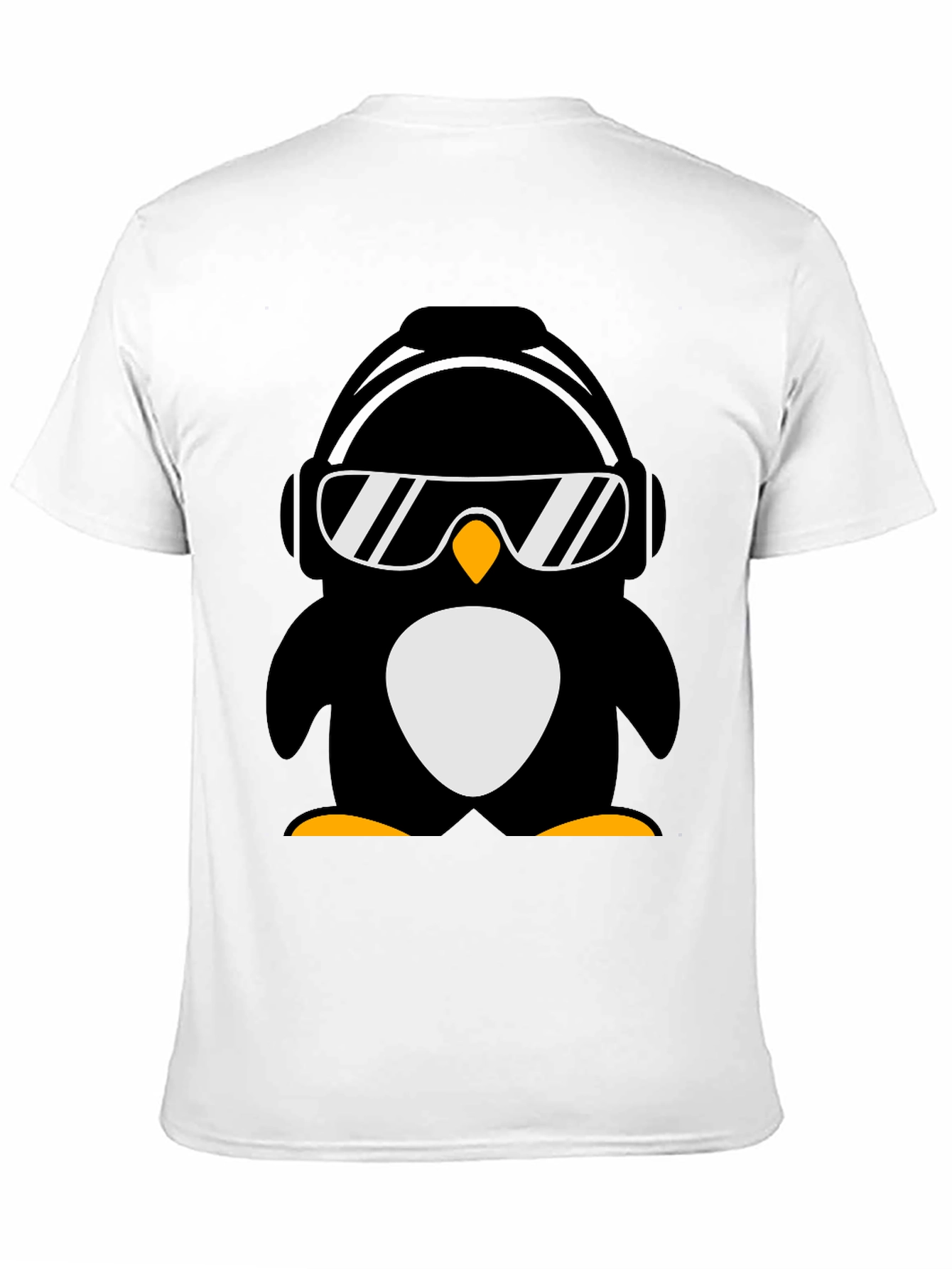 Cool Penguin Graphic Tee - Black