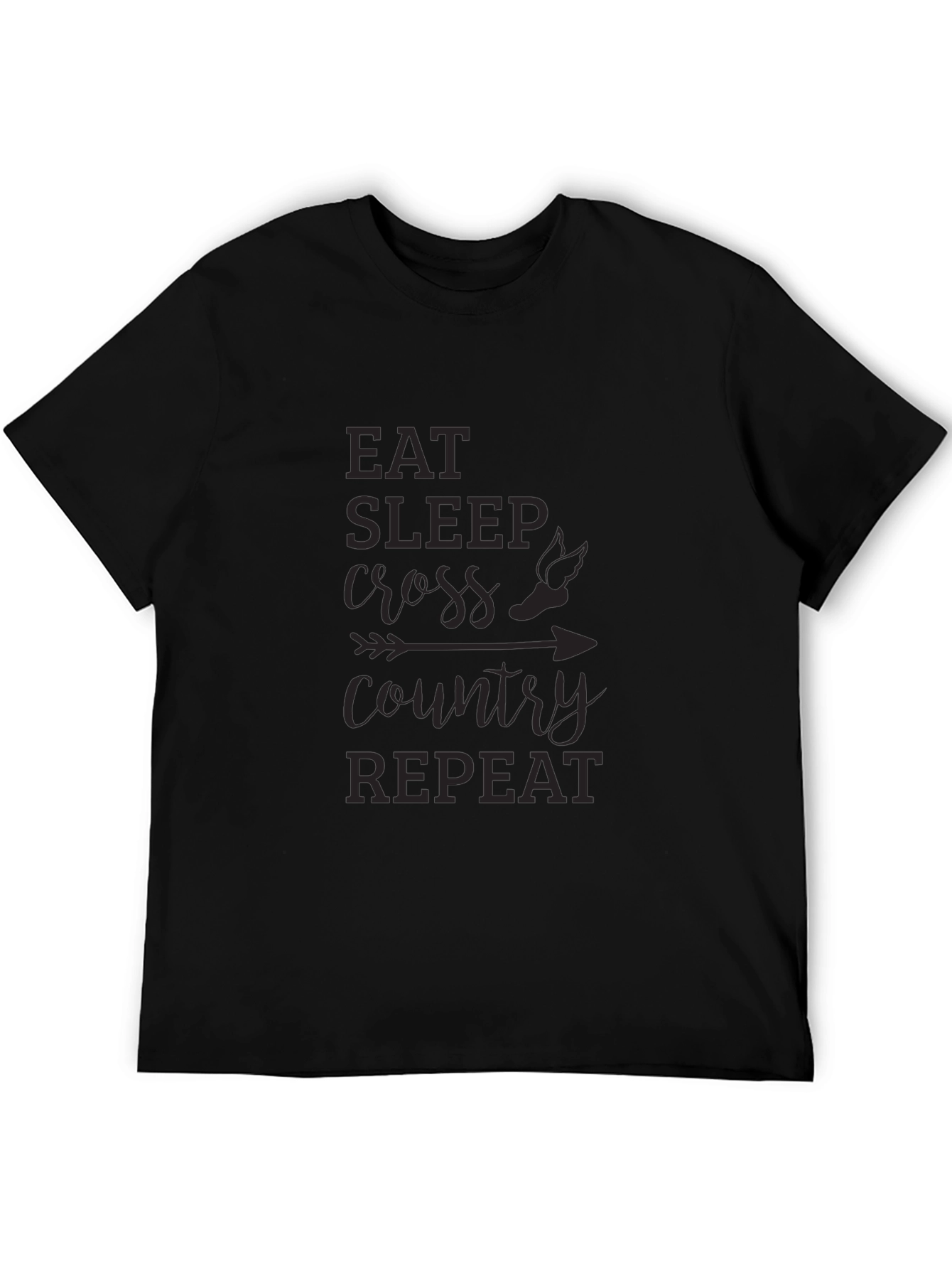 Eat Sleep Cross Country Repeat Black T-Shirt