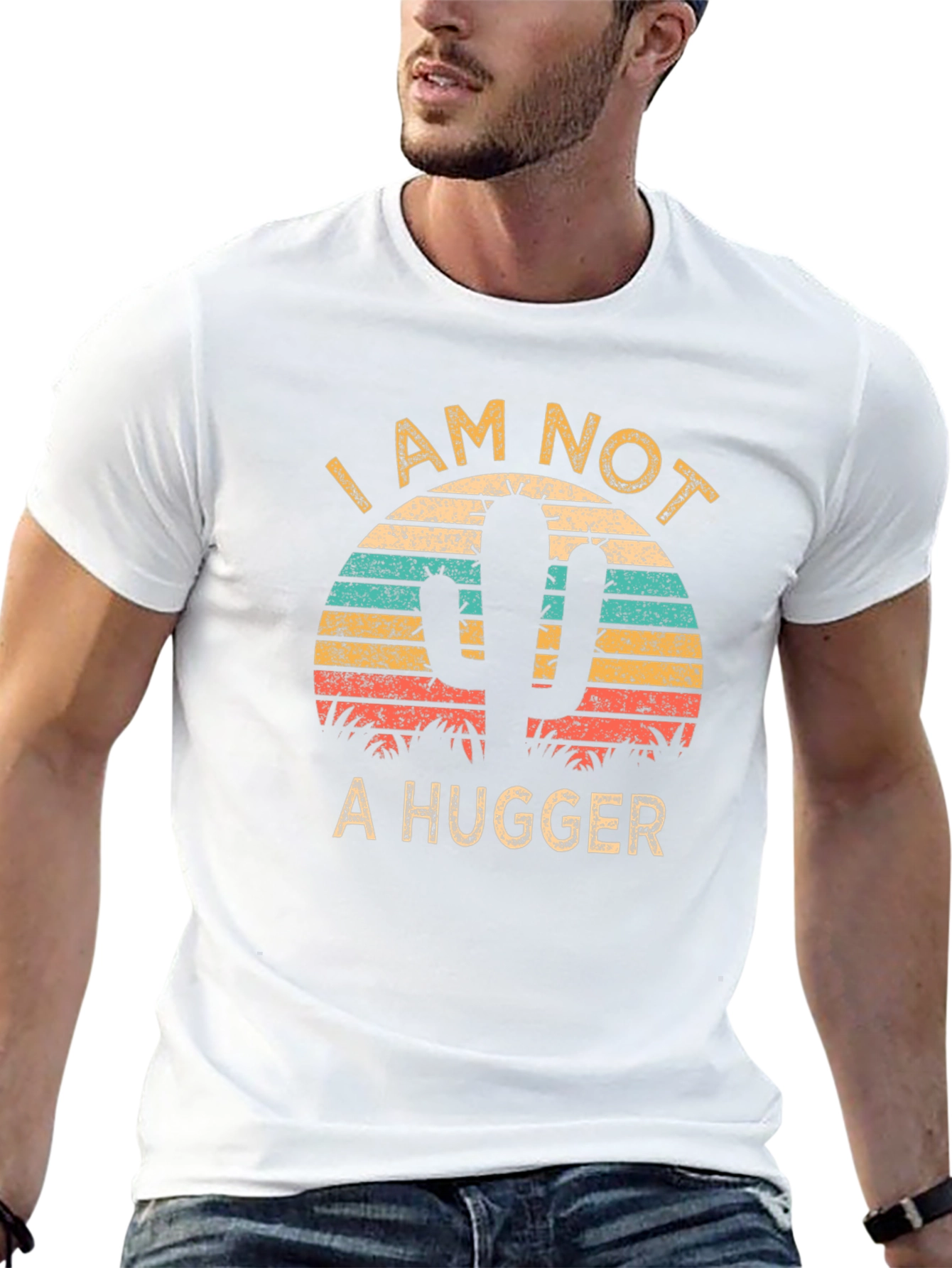 I am Not a Hugger Cactus Graphic T-Shirt