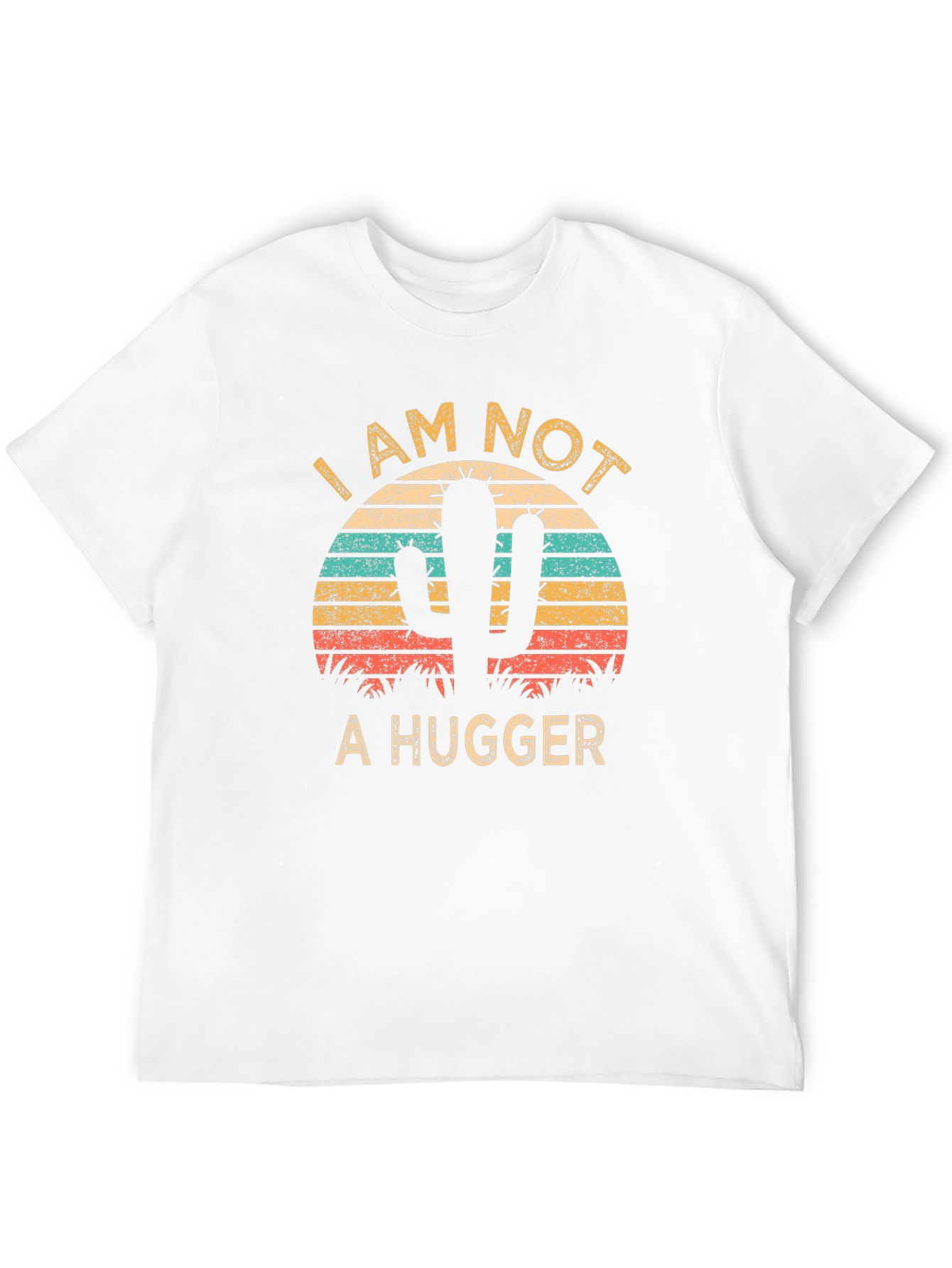 I am Not a Hugger Cactus Graphic T-Shirt
