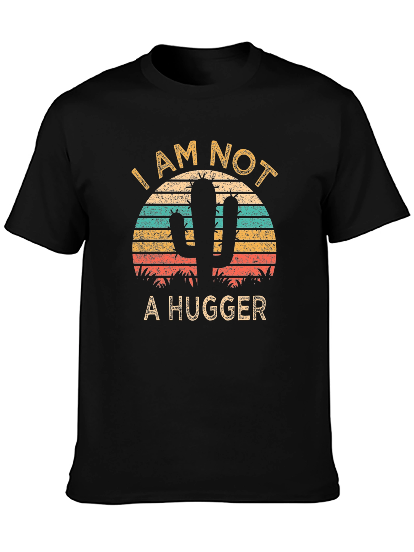 I am Not a Hugger Cactus Graphic T-Shirt