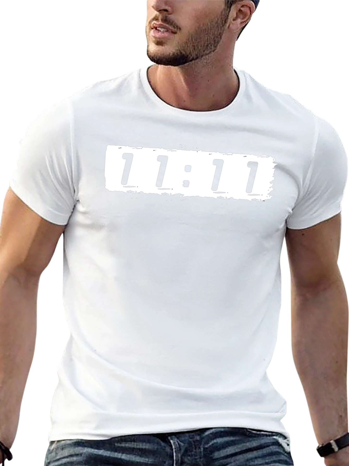 11:11 Graphic Tee - Black Cotton T-Shirt