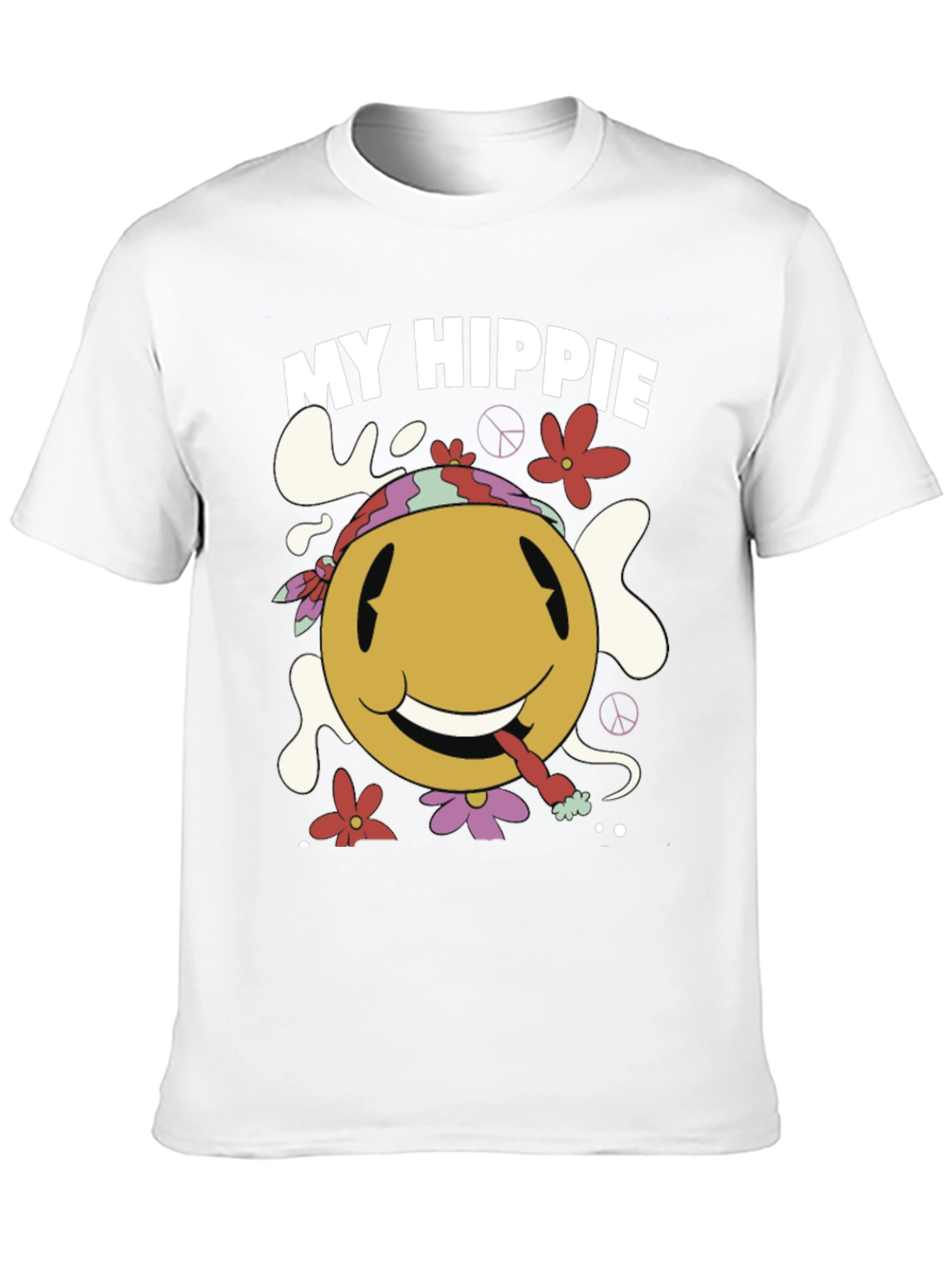 My Hippie Smiley Face Black T-Shirt