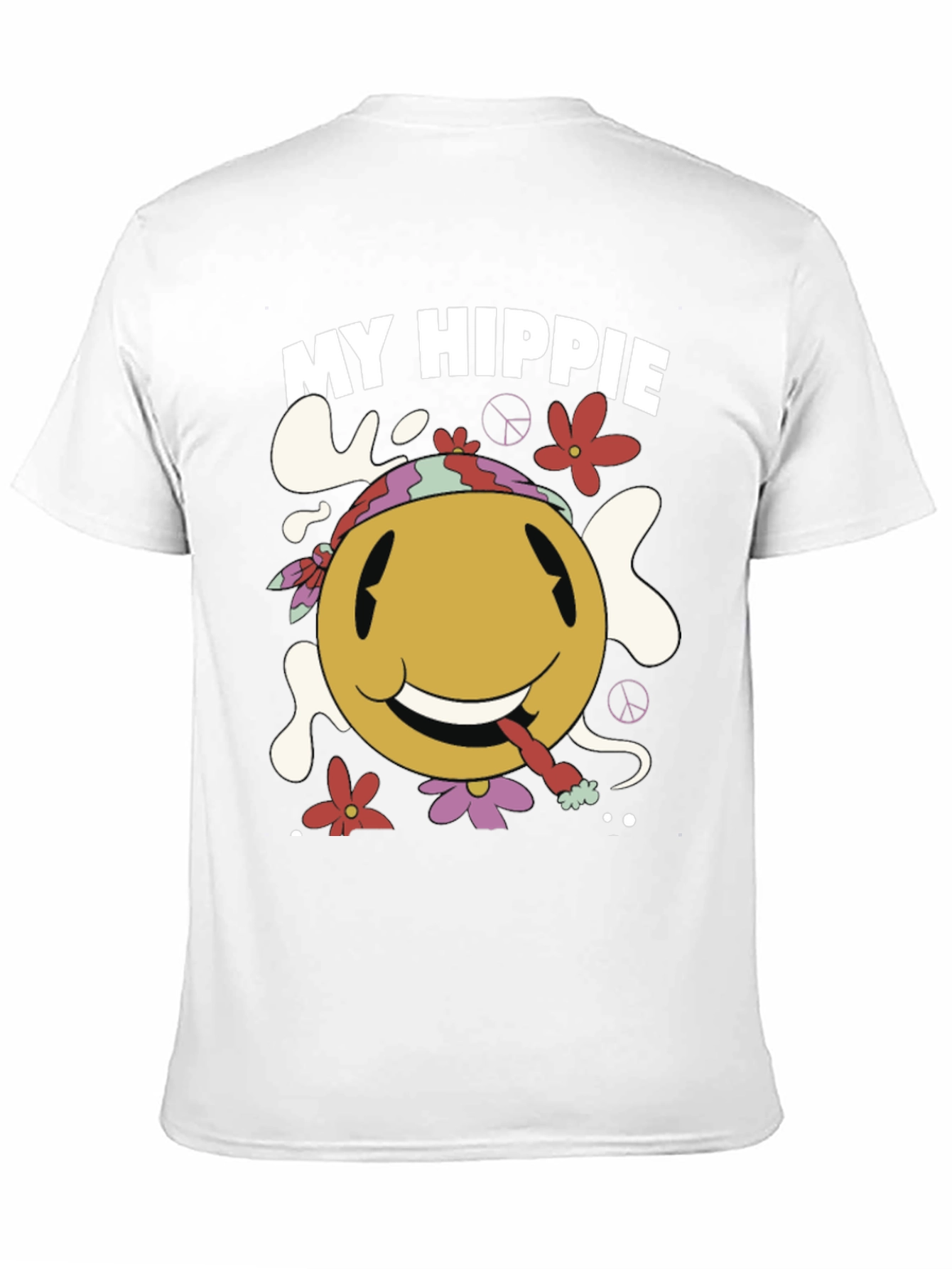 My Hippie Smiley Face Black T-Shirt